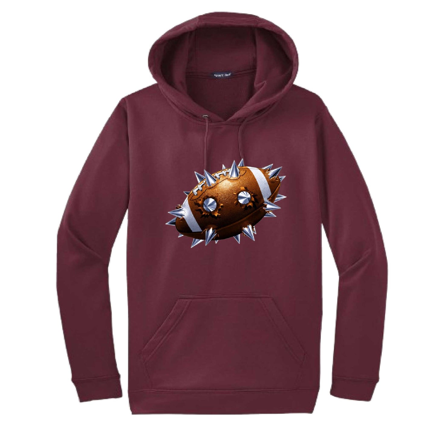 Spiked Football | Unisex Hoodie Football Sweatshirt | 50% Cotton/50% Polyester