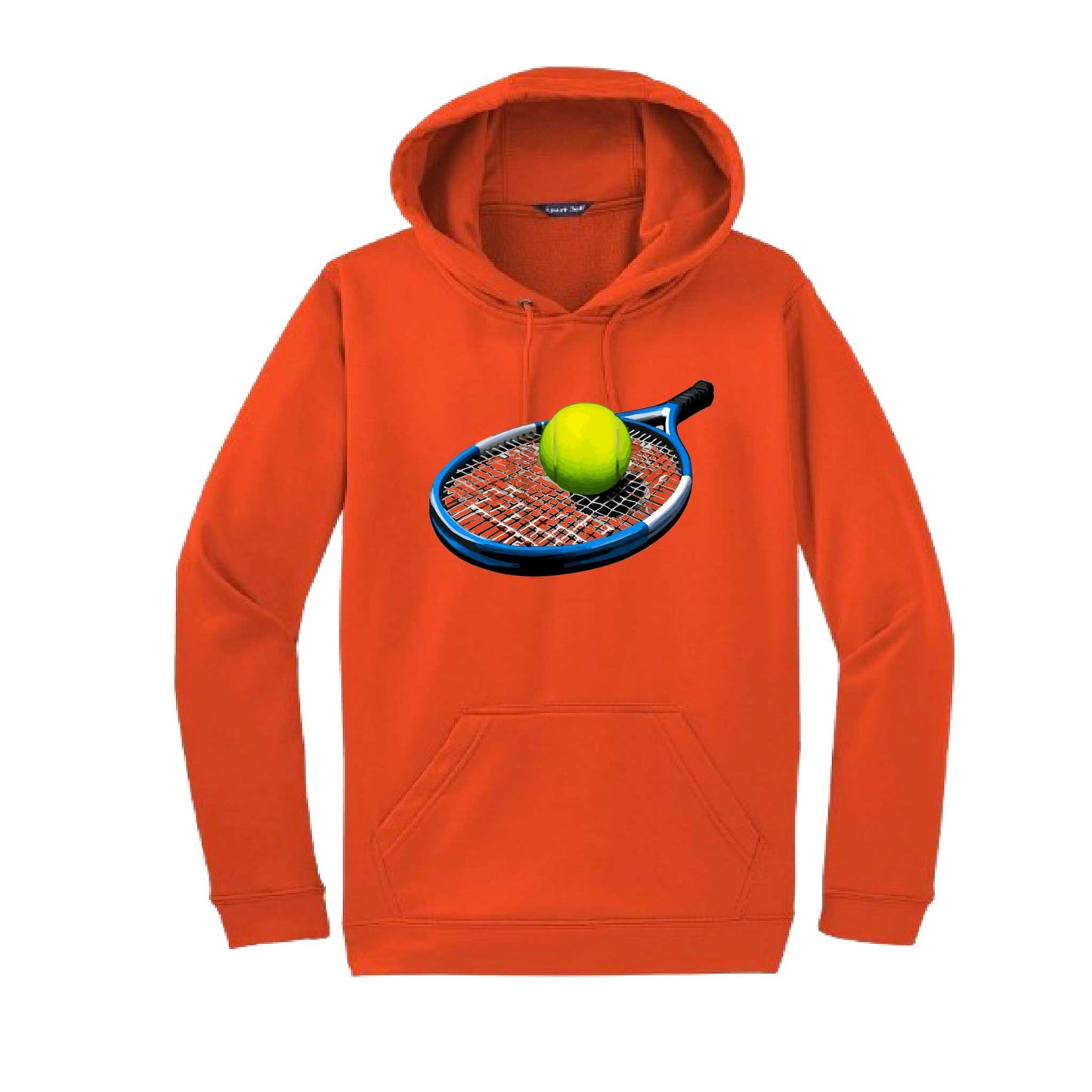 Tennis Racquet and Ball | Unisex Hoodie Athletic Tennis Sweatshirt | 50% Cotton/50% Polyester