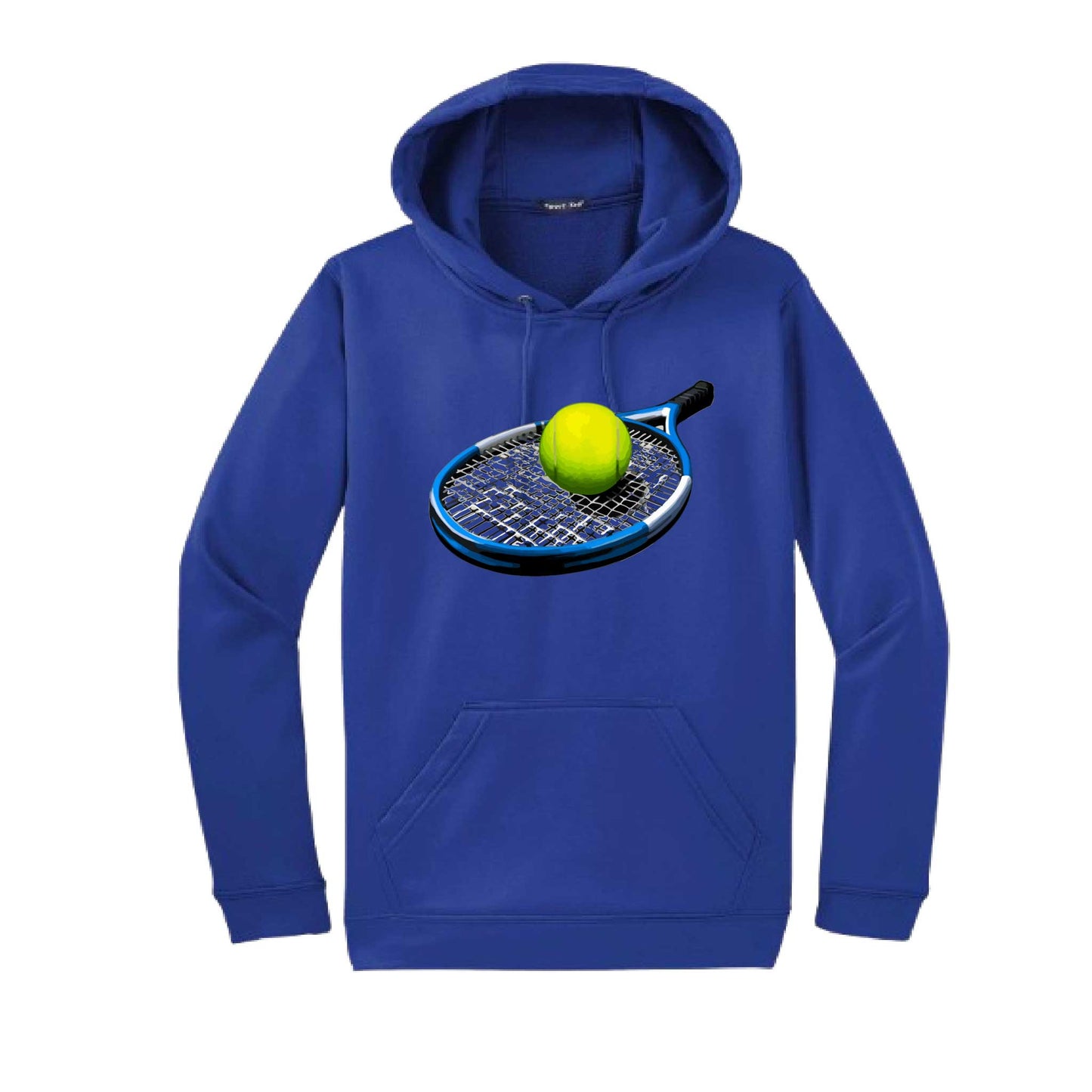 Tennis Racquet and Ball | Unisex Hoodie Athletic Tennis Sweatshirt | 50% Cotton/50% Polyester