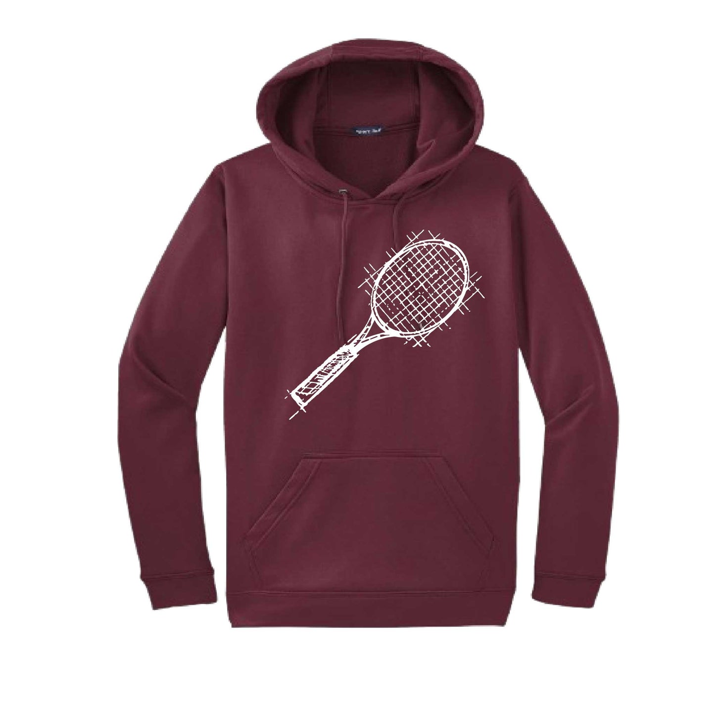 Retro Tennis | Unisex Hoodie Athletic Tennis Sweatshirt | 50% Cotton/50% Polyester