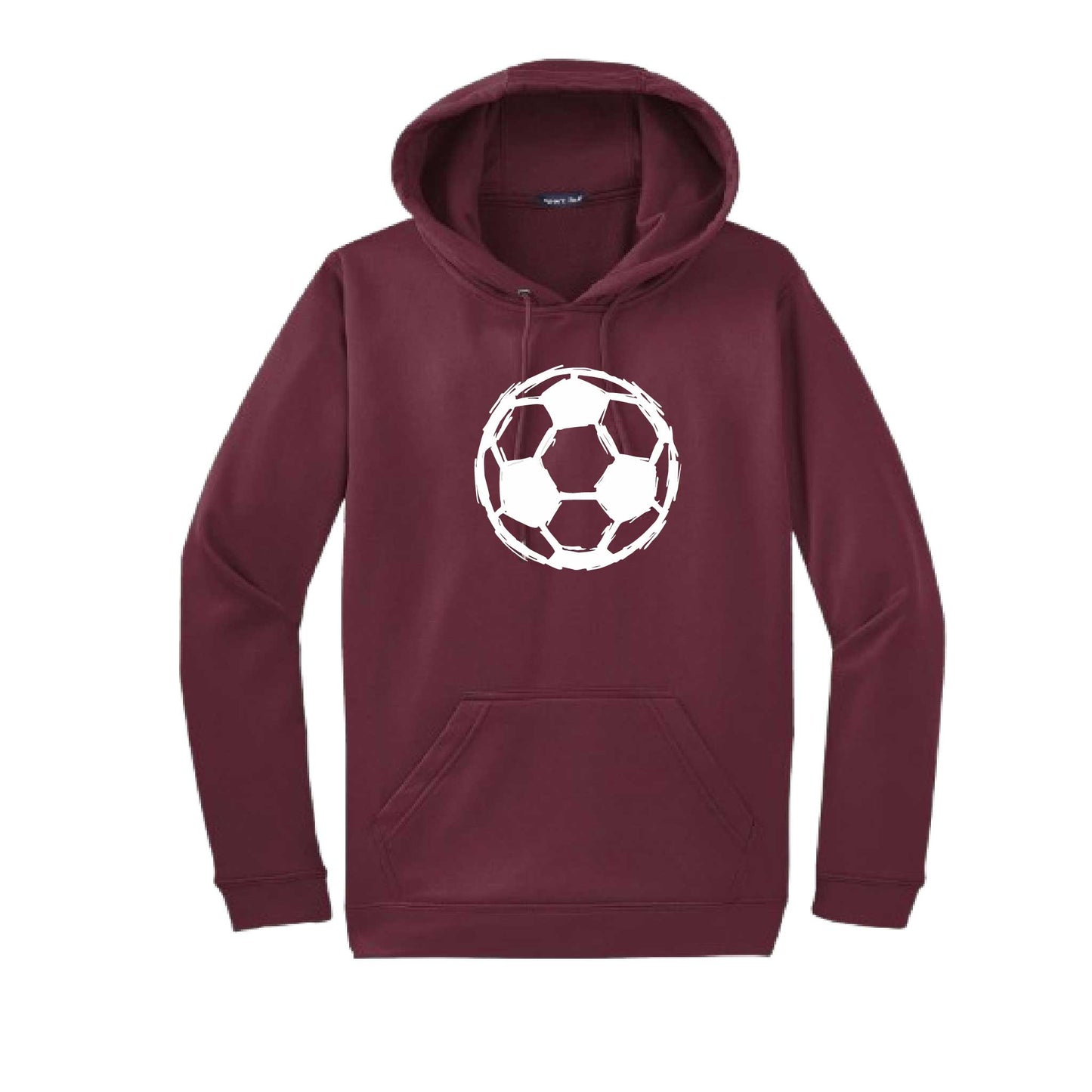 Soccer Sketched | Unisex Hoodie Athletic Soccer Sweatshirt | 50% Cotton/50% Polyester