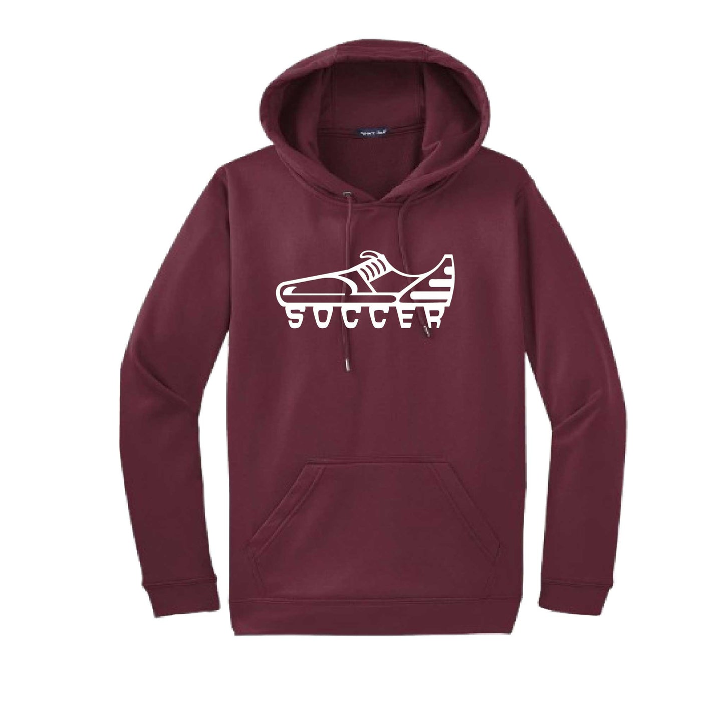Soccer Cleat | Unisex Hoodie Athletic Soccer Sweatshirt | 50% Cotton/50% Polyester