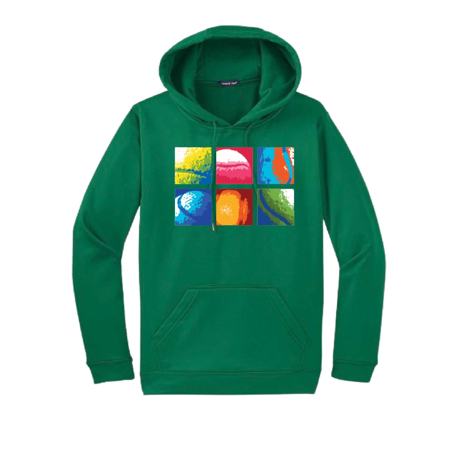 Tennis Squares | Unisex Hoodie Athletic Tennis Sweatshirt | 50% Cotton/50% Polyester