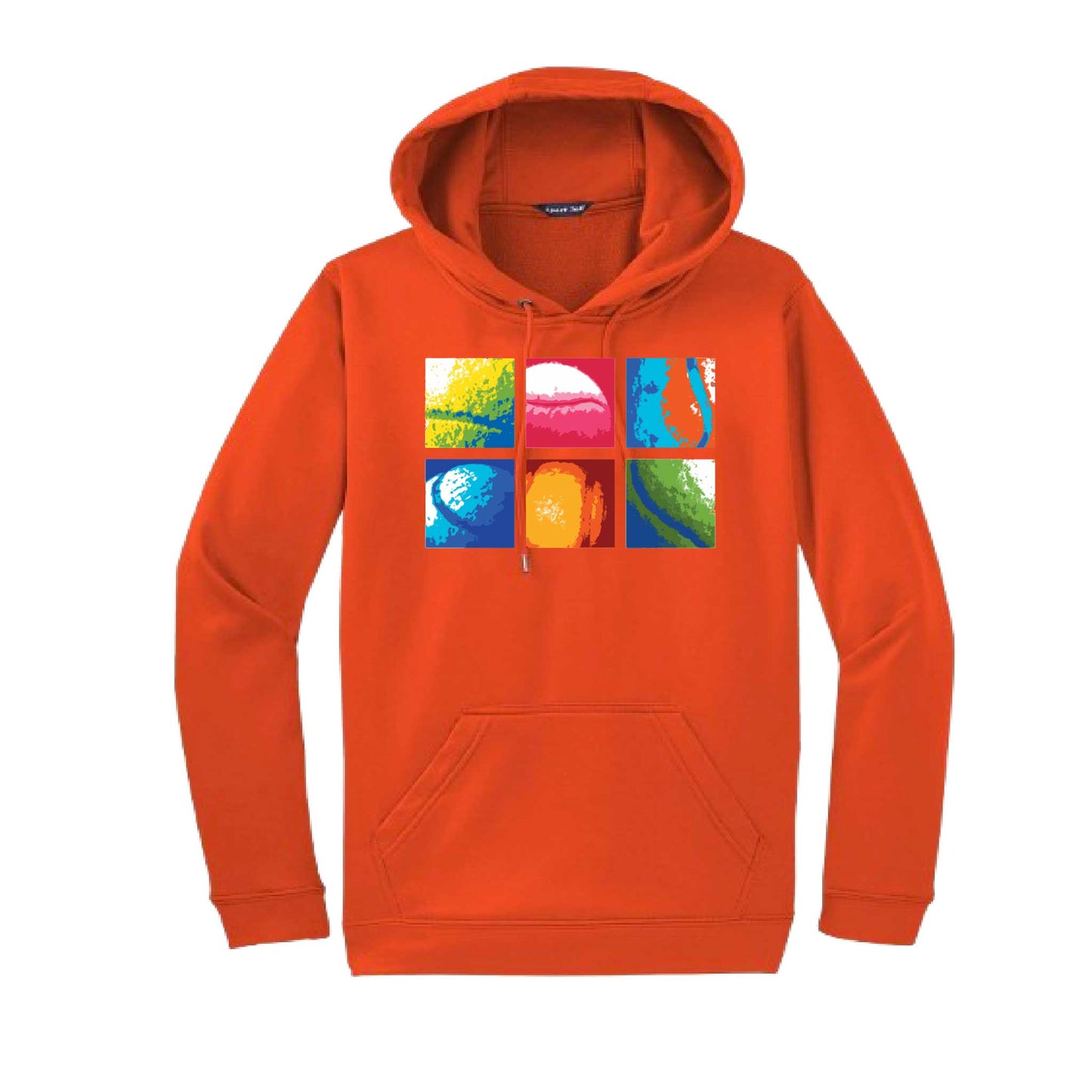 Tennis Squares | Unisex Hoodie Athletic Tennis Sweatshirt | 50% Cotton/50% Polyester