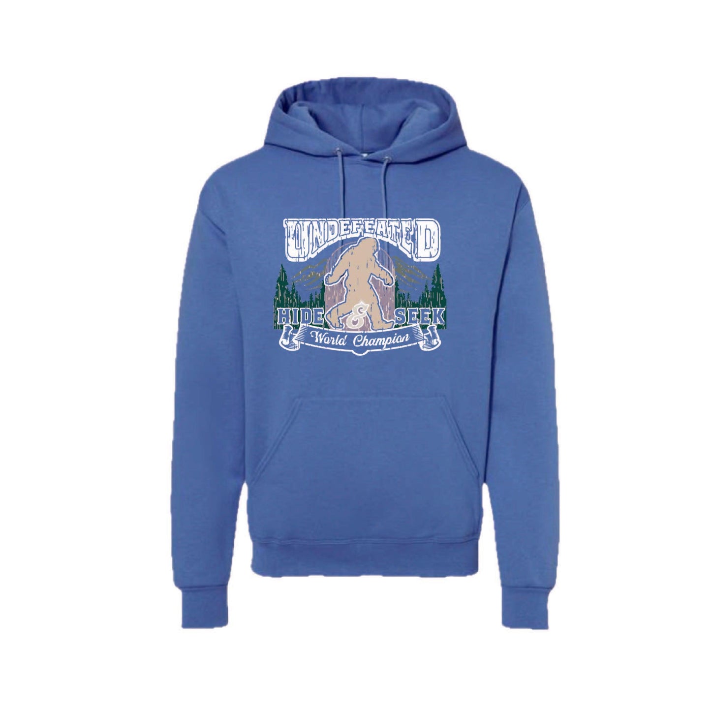 Undefeated Hide & Seek World Champion | Unisex Hoodie Camping Sweatshirt | 50% Cotton/50% Polyester