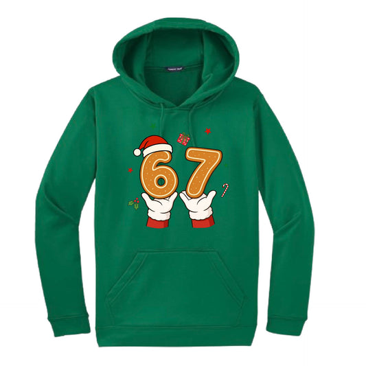 67 Christmas | Unisex Hoodie Athletic Sweatshirt | 50% Cotton/50% Polyester