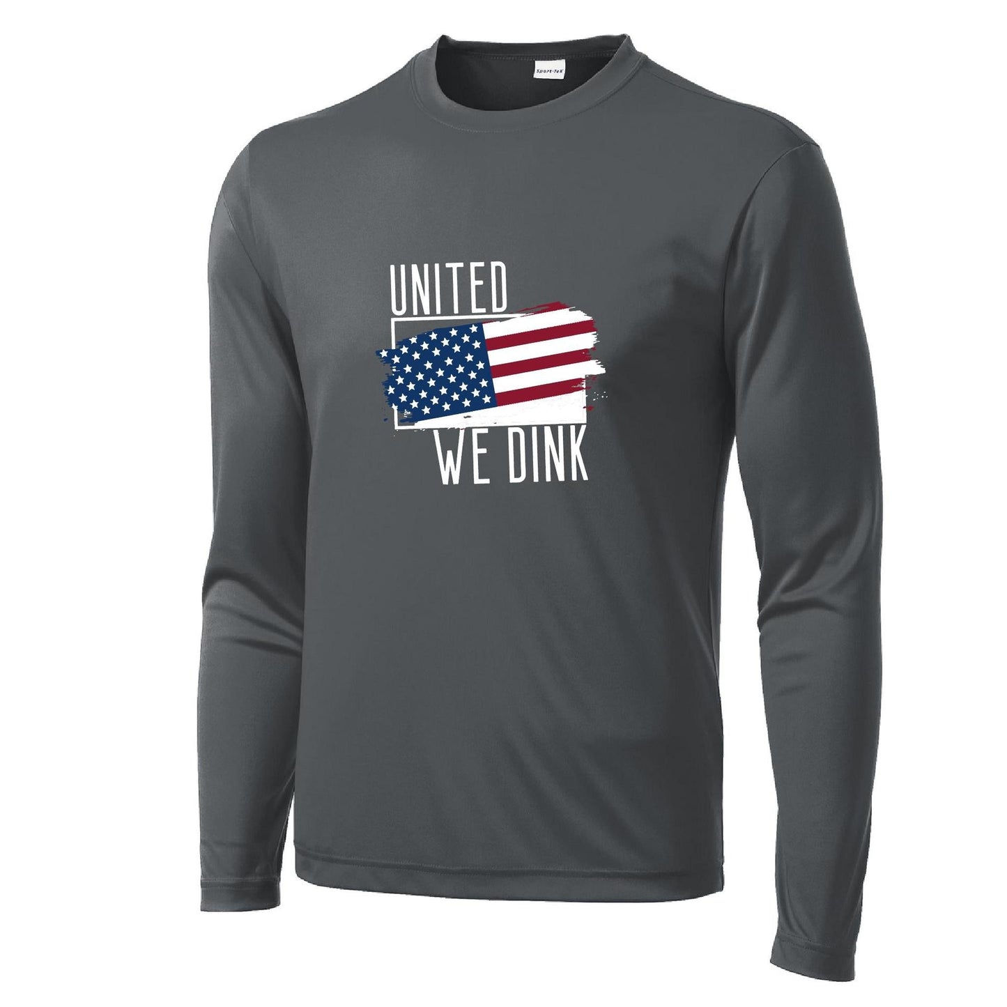 United We Dink | Men's Long Sleeve Athletic Performance T-Shirt | 100% Polyester