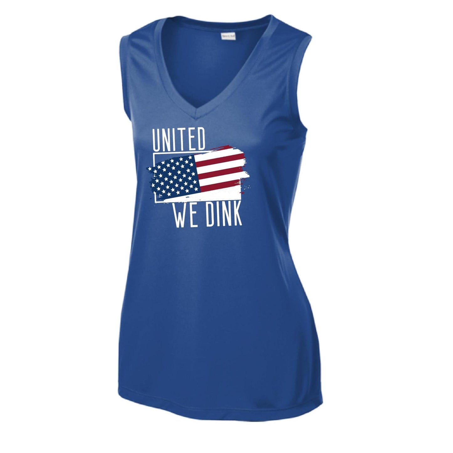 United We Dink | Women’s Sleeveless Performance T-Shirt | 100% Polyester