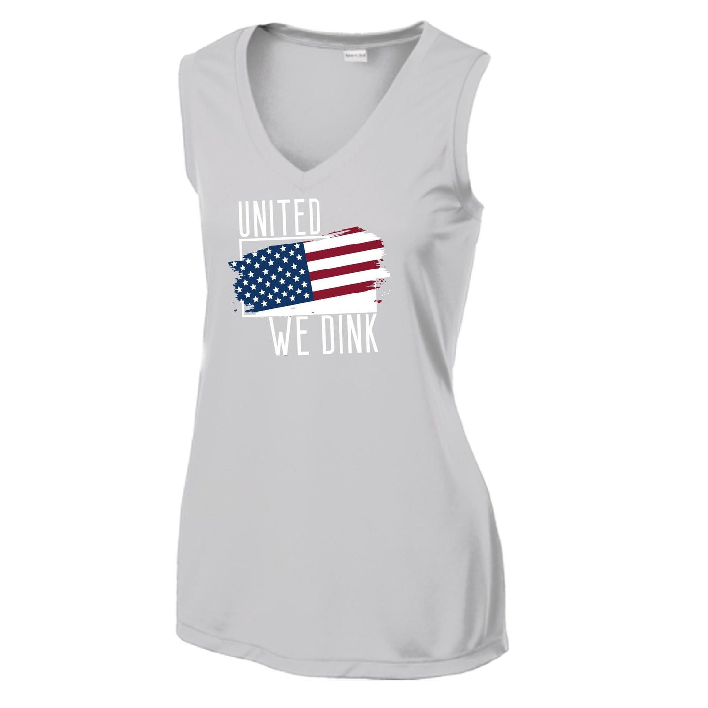 United We Dink | Women’s Sleeveless Performance T-Shirt | 100% Polyester