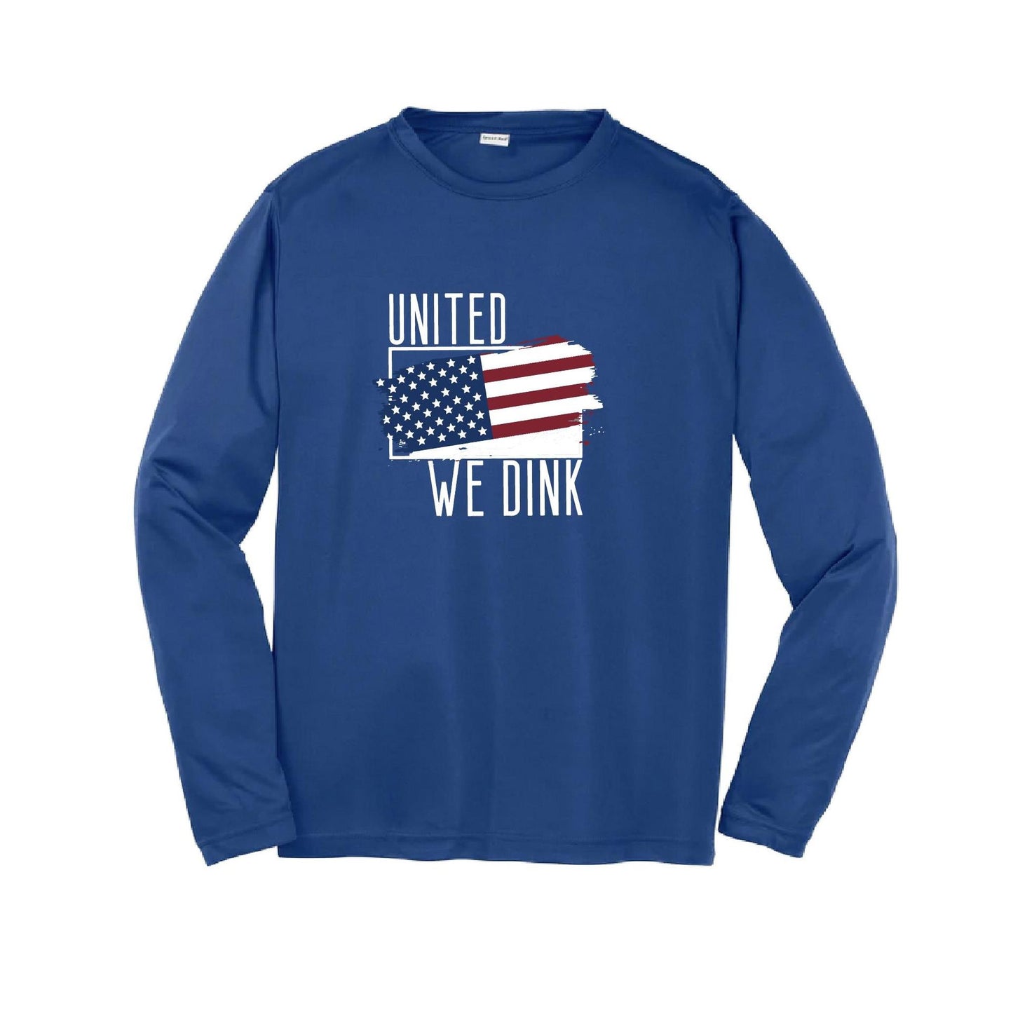 United We Dink | Youth Long Sleeve Pickleball Performance T-Shirts | 100% Polyester