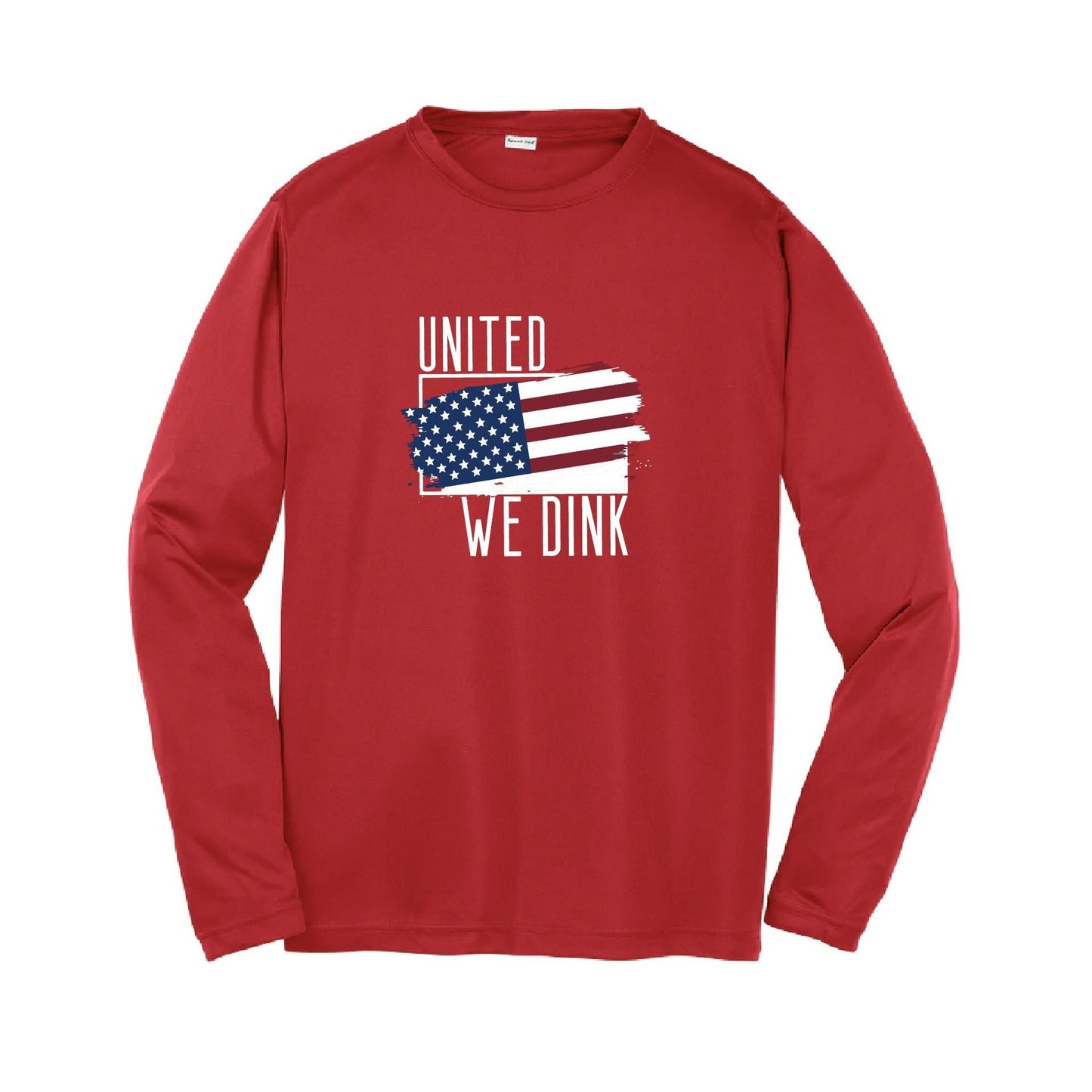 United We Dink | Youth Long Sleeve Pickleball Performance T-Shirts | 100% Polyester