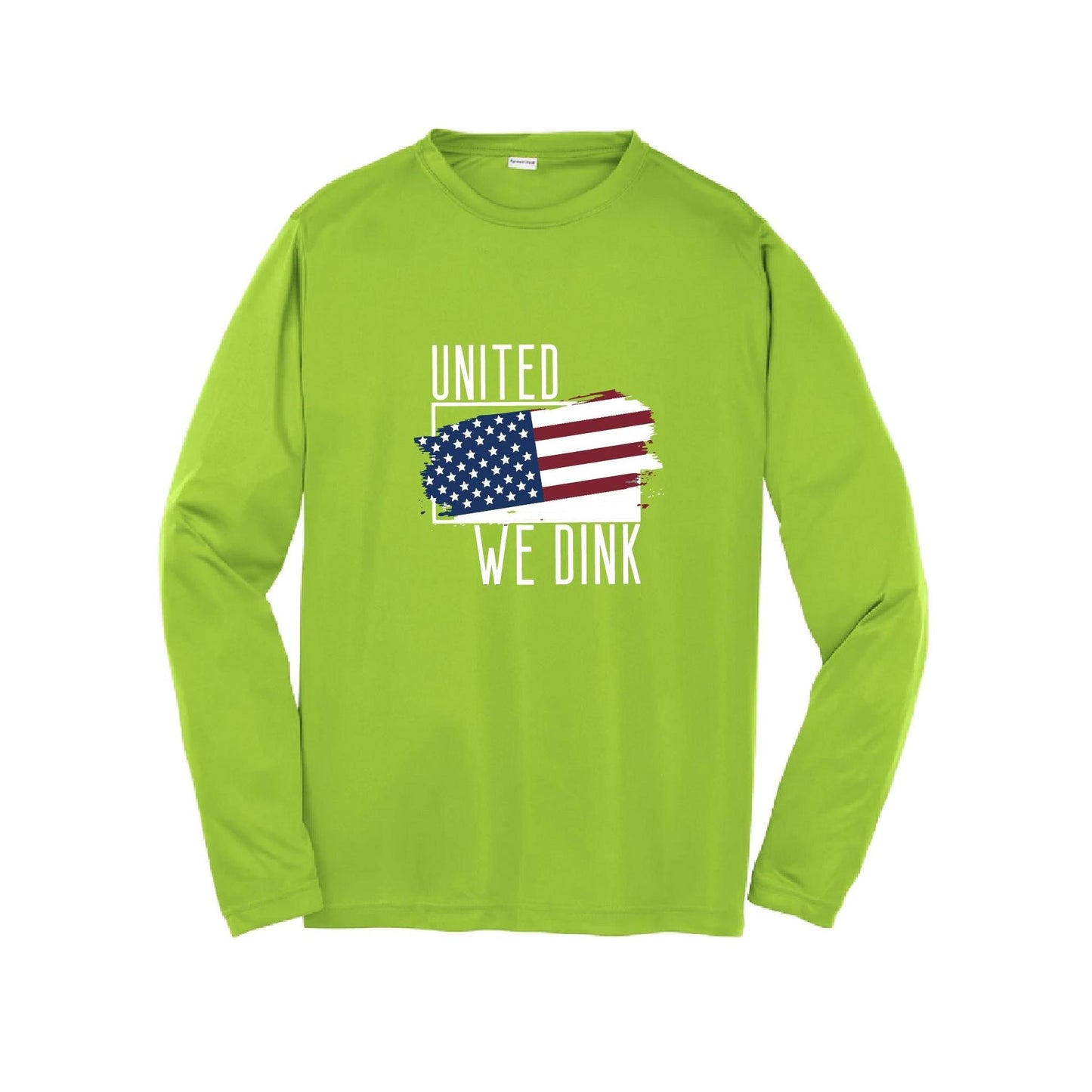 United We Dink | Youth Long Sleeve Pickleball Performance T-Shirts | 100% Polyester