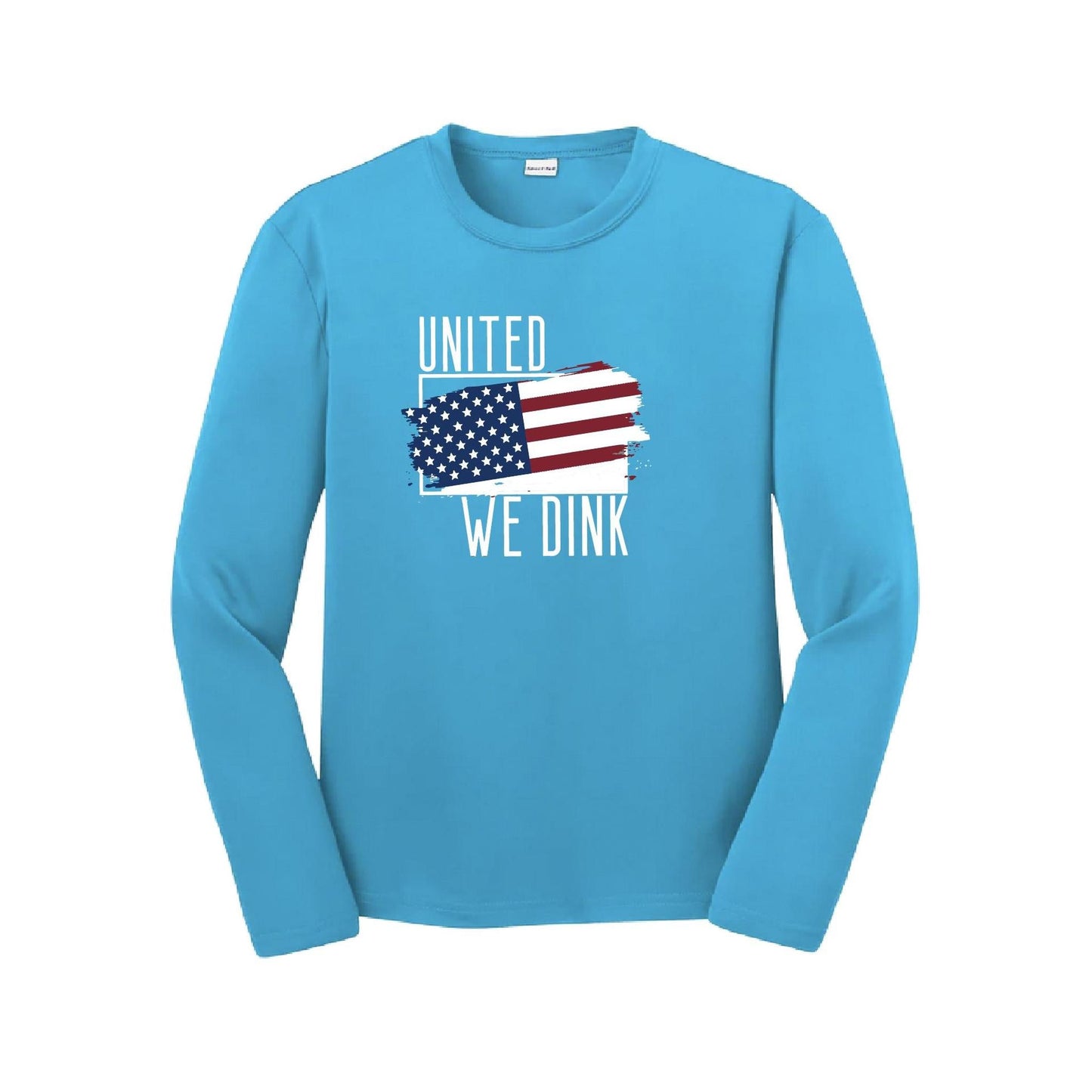 United We Dink | Youth Long Sleeve Pickleball Performance T-Shirts | 100% Polyester
