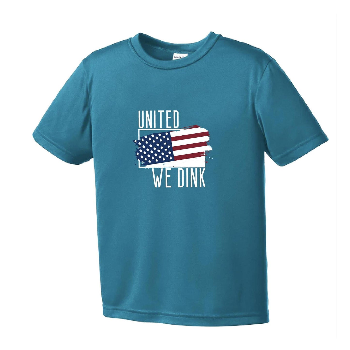 United We Dink | Youth Short Sleeve Pickleball Performance T-Shirts | 100% Polyester