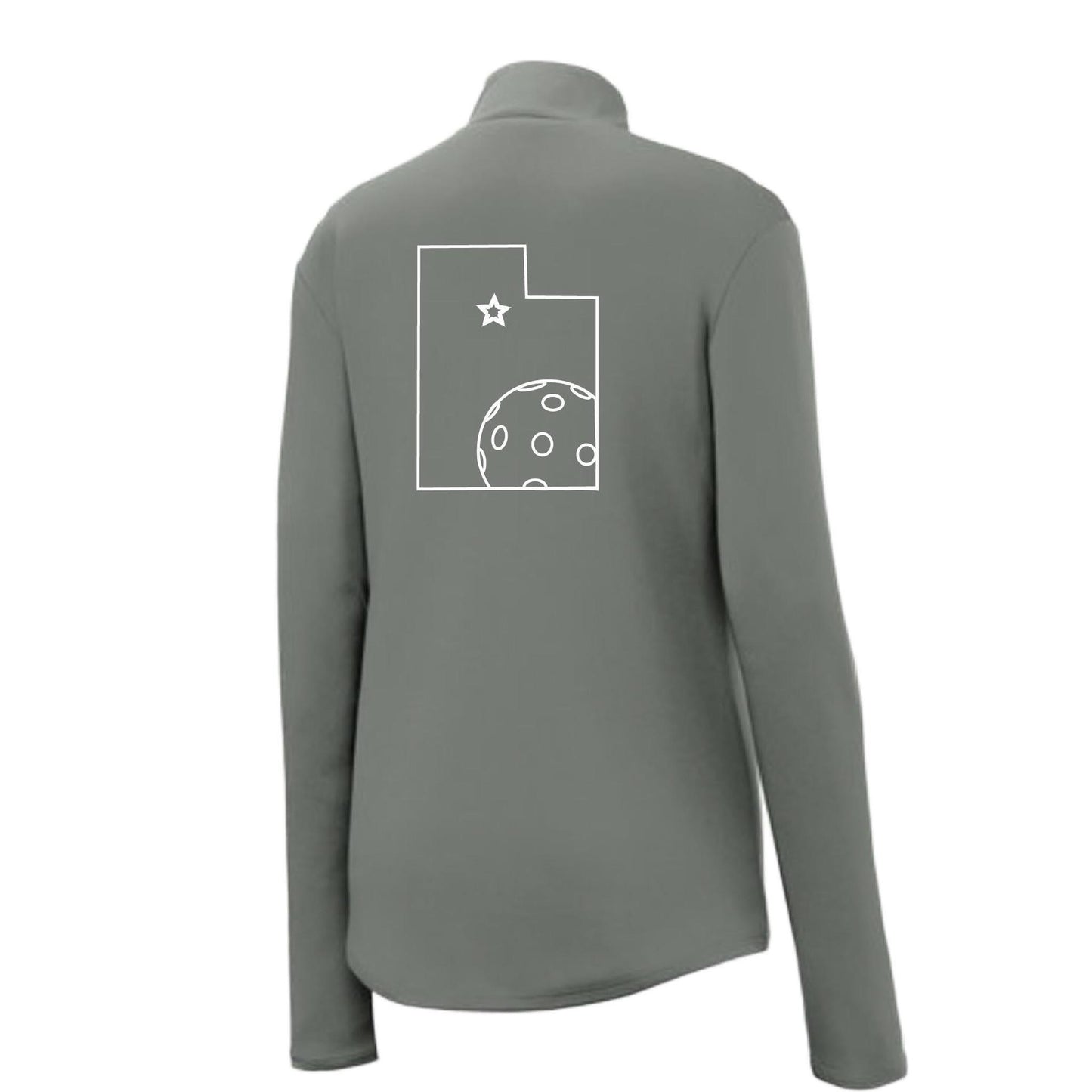 Utah With Pickleball | Women's 1/4 Zip Pullover Performance Shirt | 100% Polyester