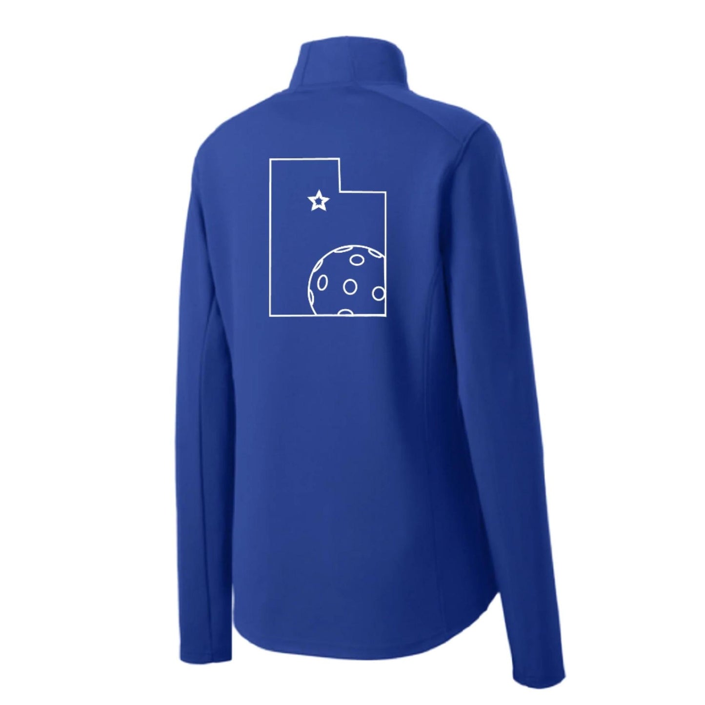 Utah With Pickleball | Women's 1/4 Zip Pullover Performance Shirt | 100% Polyester