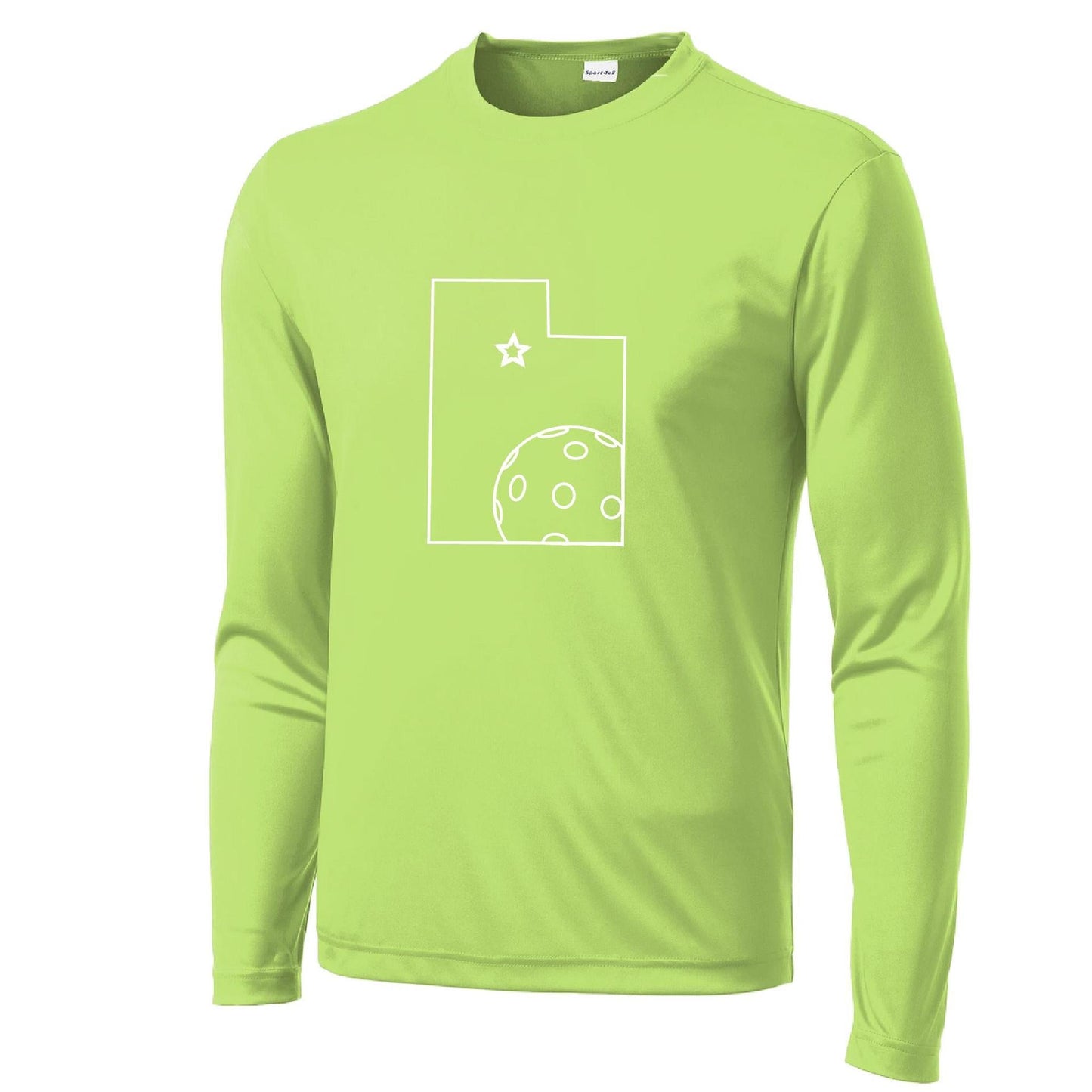 Utah With Pickleballs | Men's Long Sleeve Athletic Performance T-Shirt | 100% Polyester