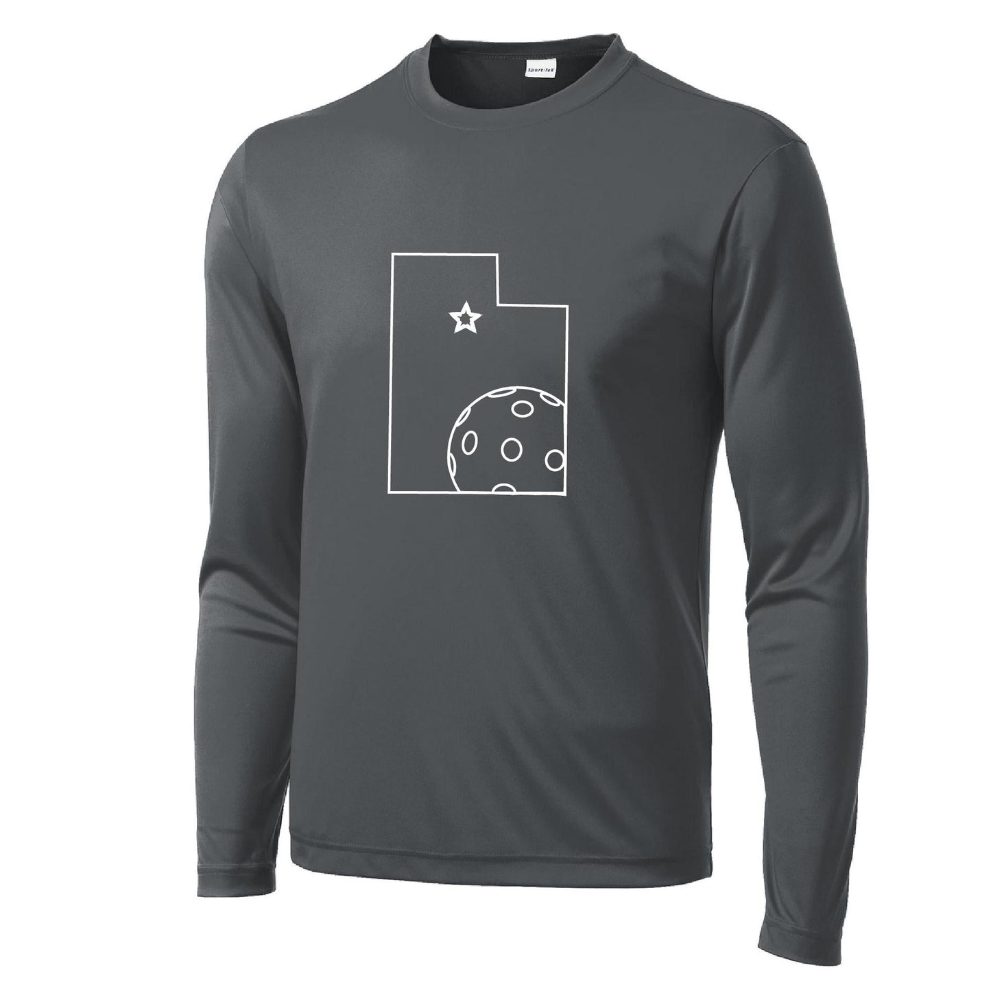 Utah With Pickleballs | Men's Long Sleeve Athletic Performance T-Shirt | 100% Polyester