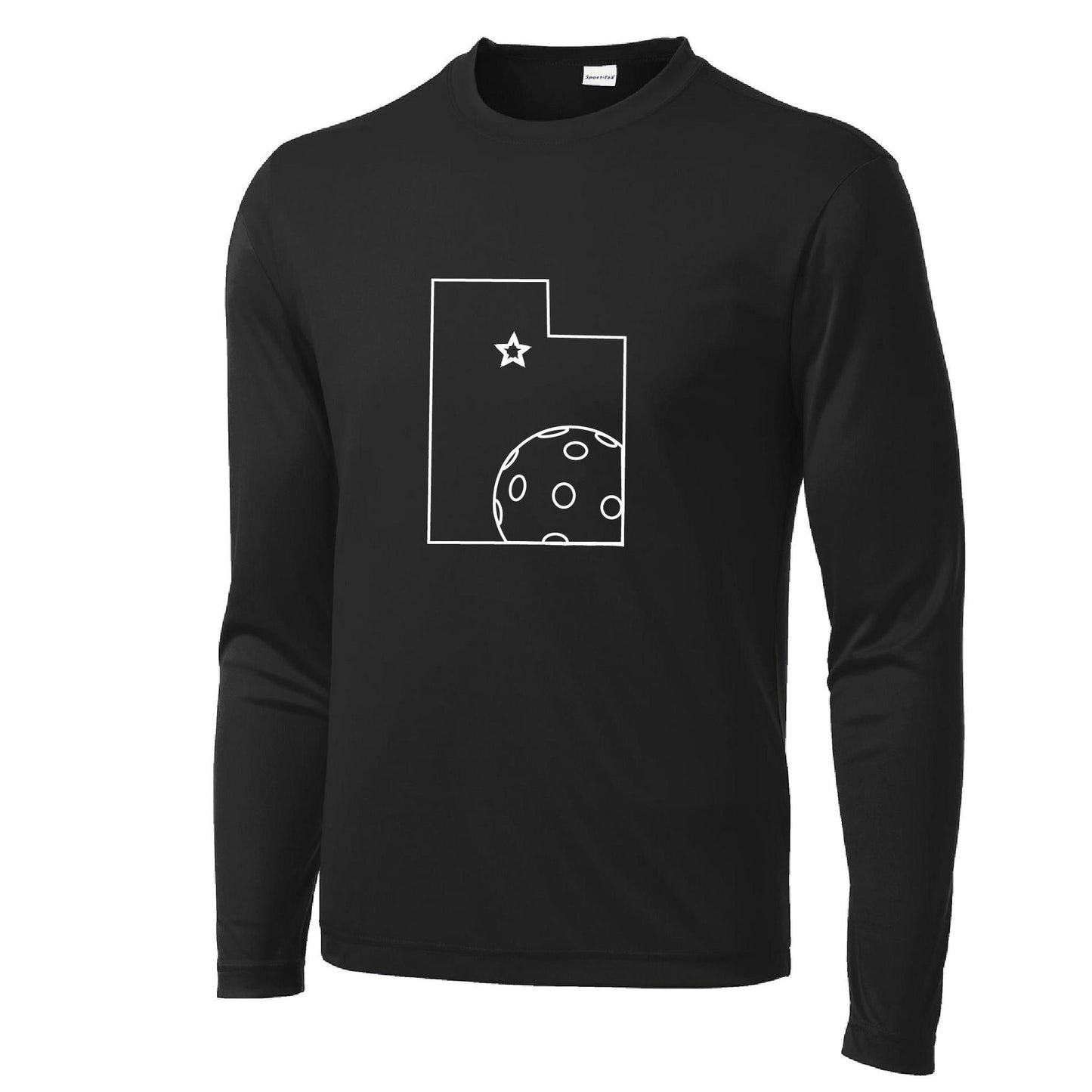 Utah With Pickleballs | Men's Long Sleeve Athletic Performance T-Shirt | 100% Polyester