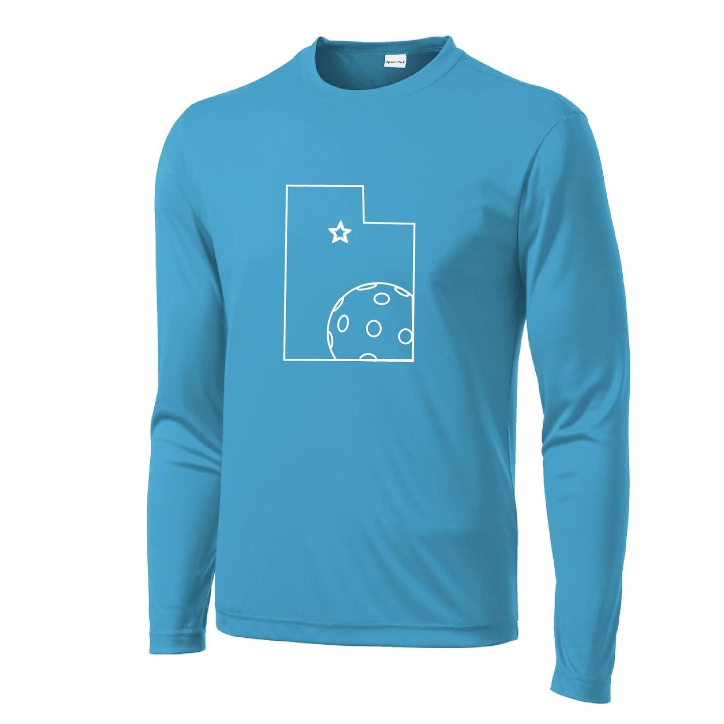 Utah With Pickleballs | Men's Long Sleeve Athletic Performance T-Shirt | 100% Polyester