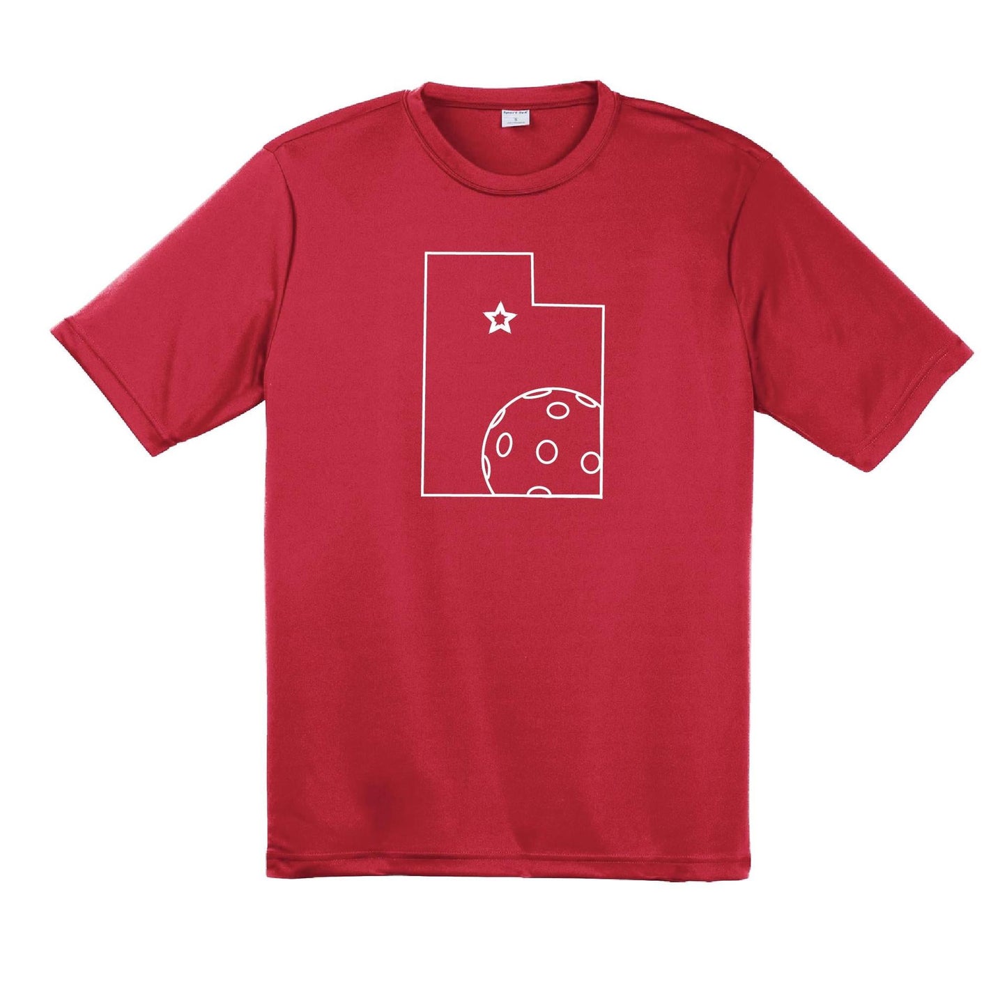 Utah With Pickleballs | Men's Short Sleeve Athletic Shirt | 100% Polyester