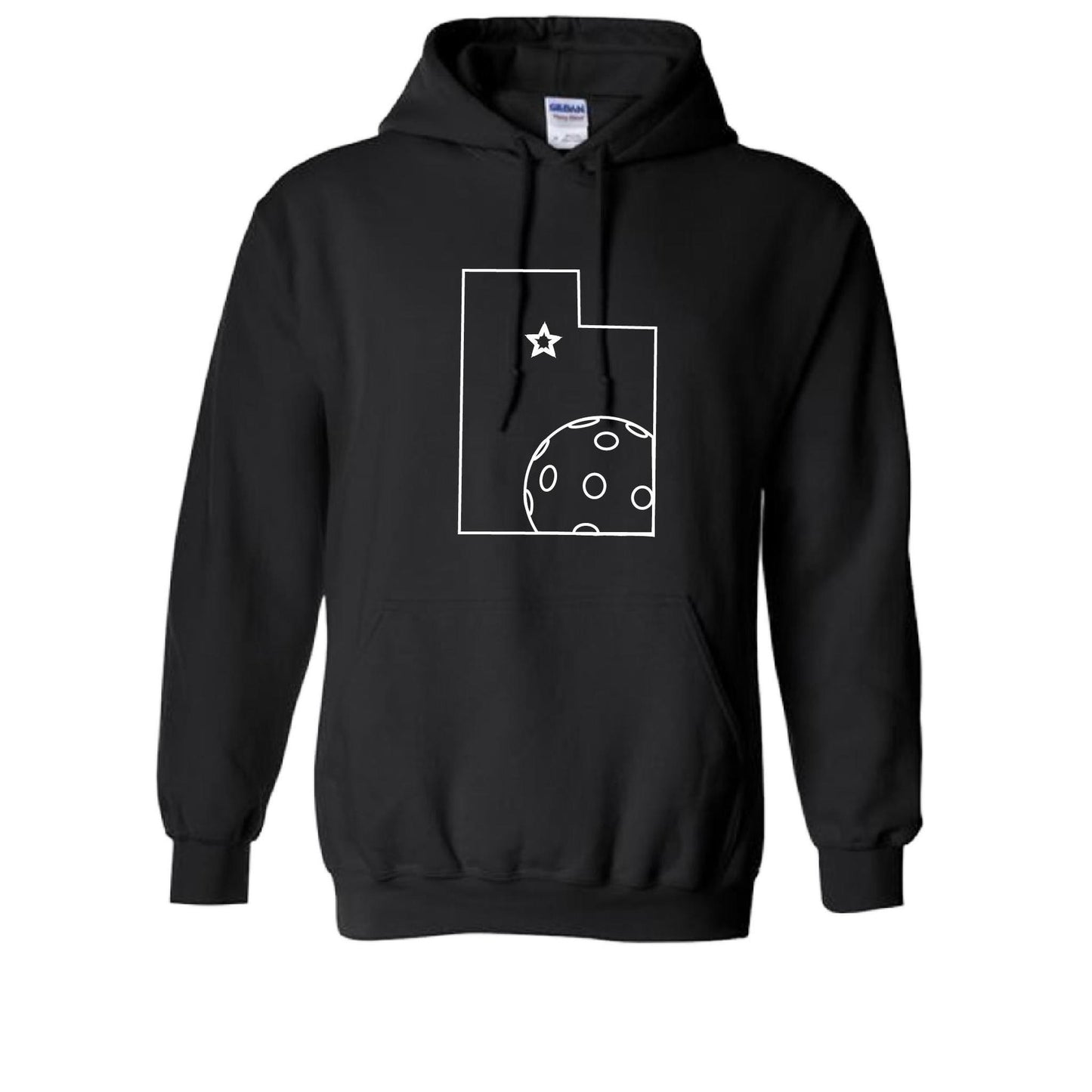 Utah With Pickleballs | Unisex Hoodie Pickleball Sweatshirt | 50% Cotton 50% Polyester