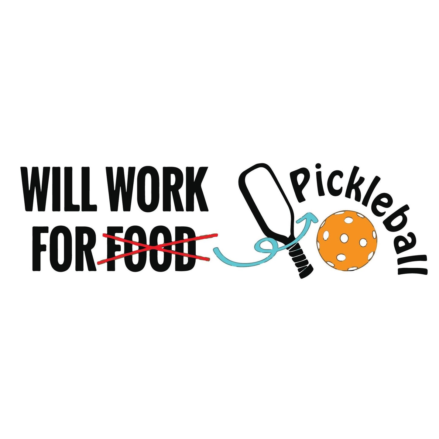 Will Work For Pickleball | Pickleball Coffee Cup | Fun Pickleball Gifts