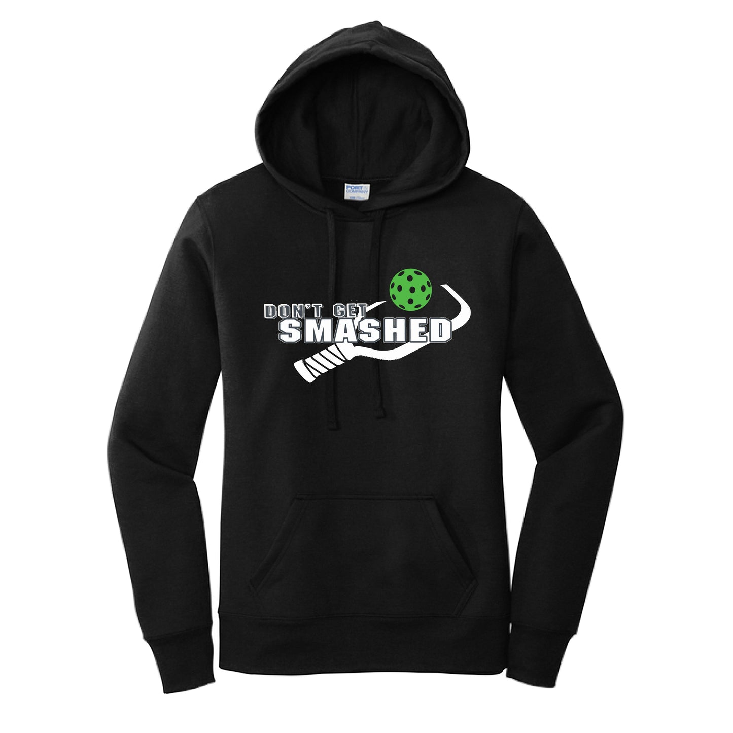 Don't Get Smashed Customizable (Pickleballs White Green Yellow) | Women’s Fitted Hoodie Pickleball Sweatshirt | 50% Cotton 50% Poly Fleece