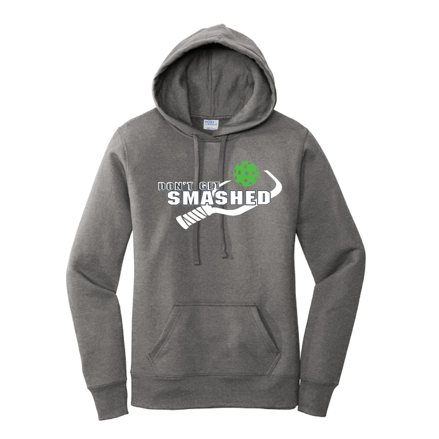 Don't Get Smashed Customizable (Pickleballs White Green Yellow) | Women’s Fitted Hoodie Pickleball Sweatshirt | 50% Cotton 50% Poly Fleece