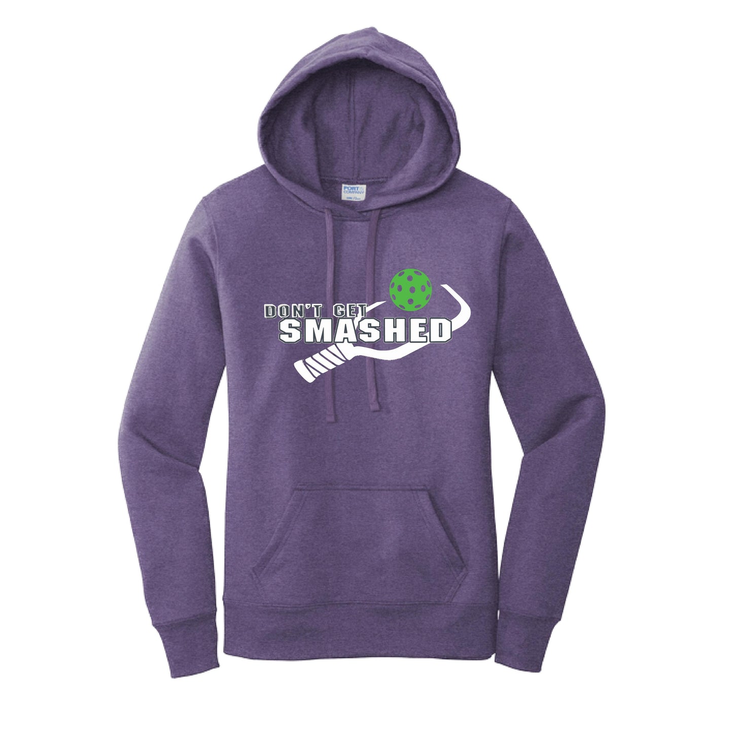 Don't Get Smashed Customizable (Pickleballs White Green Yellow) | Women’s Fitted Hoodie Pickleball Sweatshirt | 50% Cotton 50% Poly Fleece