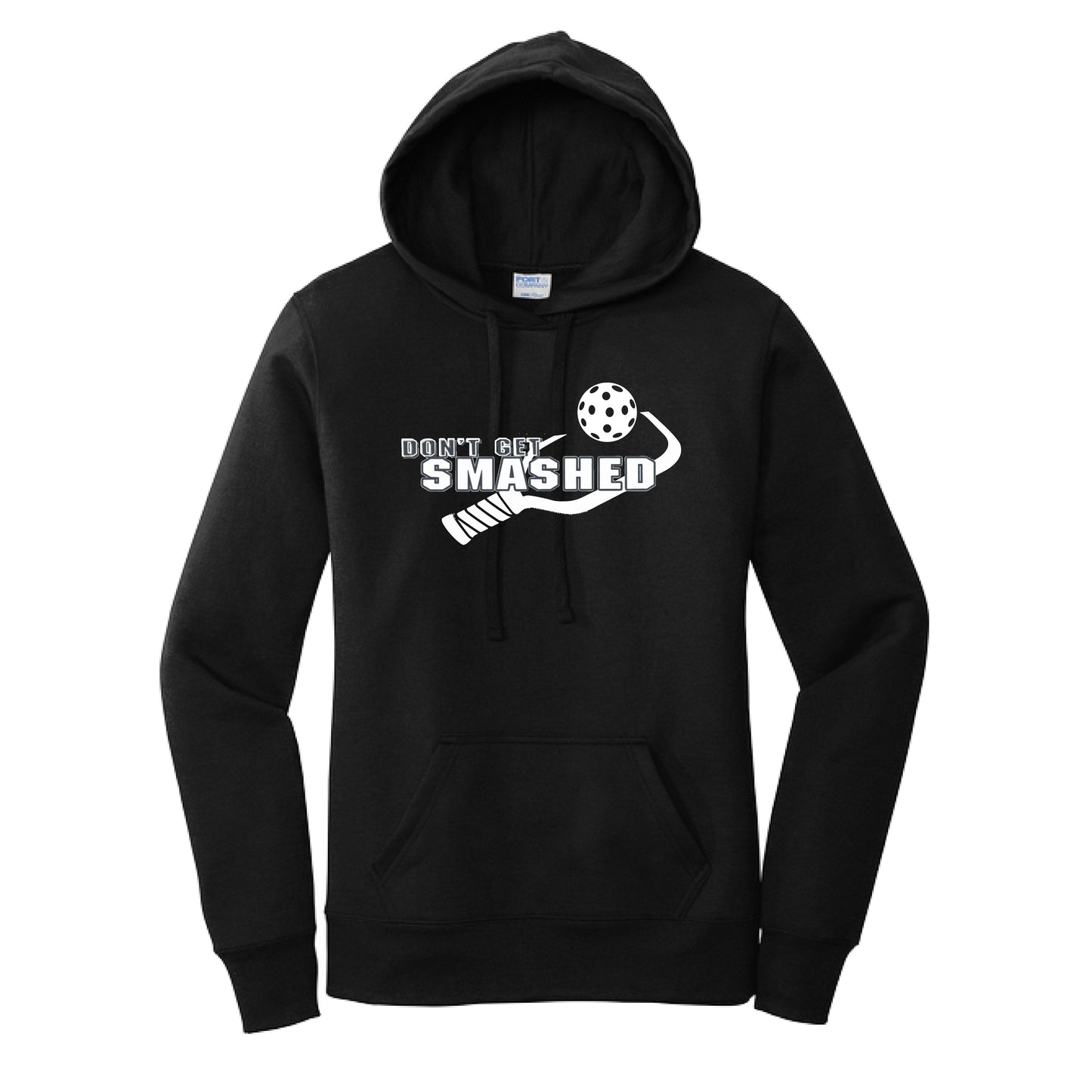 Don't Get Smashed Customizable (Pickleballs White Green Yellow) | Women’s Fitted Hoodie Pickleball Sweatshirt | 50% Cotton 50% Poly Fleece