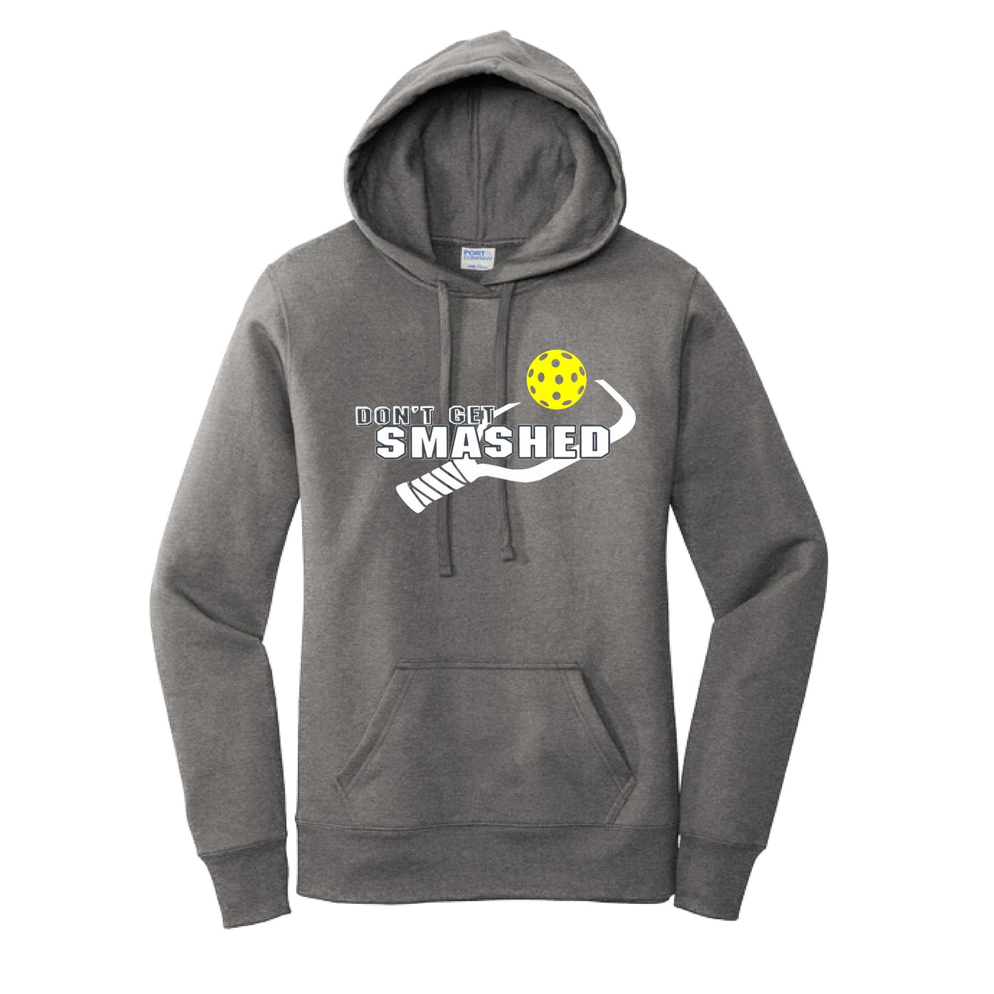 Don't Get Smashed Customizable (Pickleballs White Green Yellow) | Women’s Fitted Hoodie Pickleball Sweatshirt | 50% Cotton 50% Poly Fleece