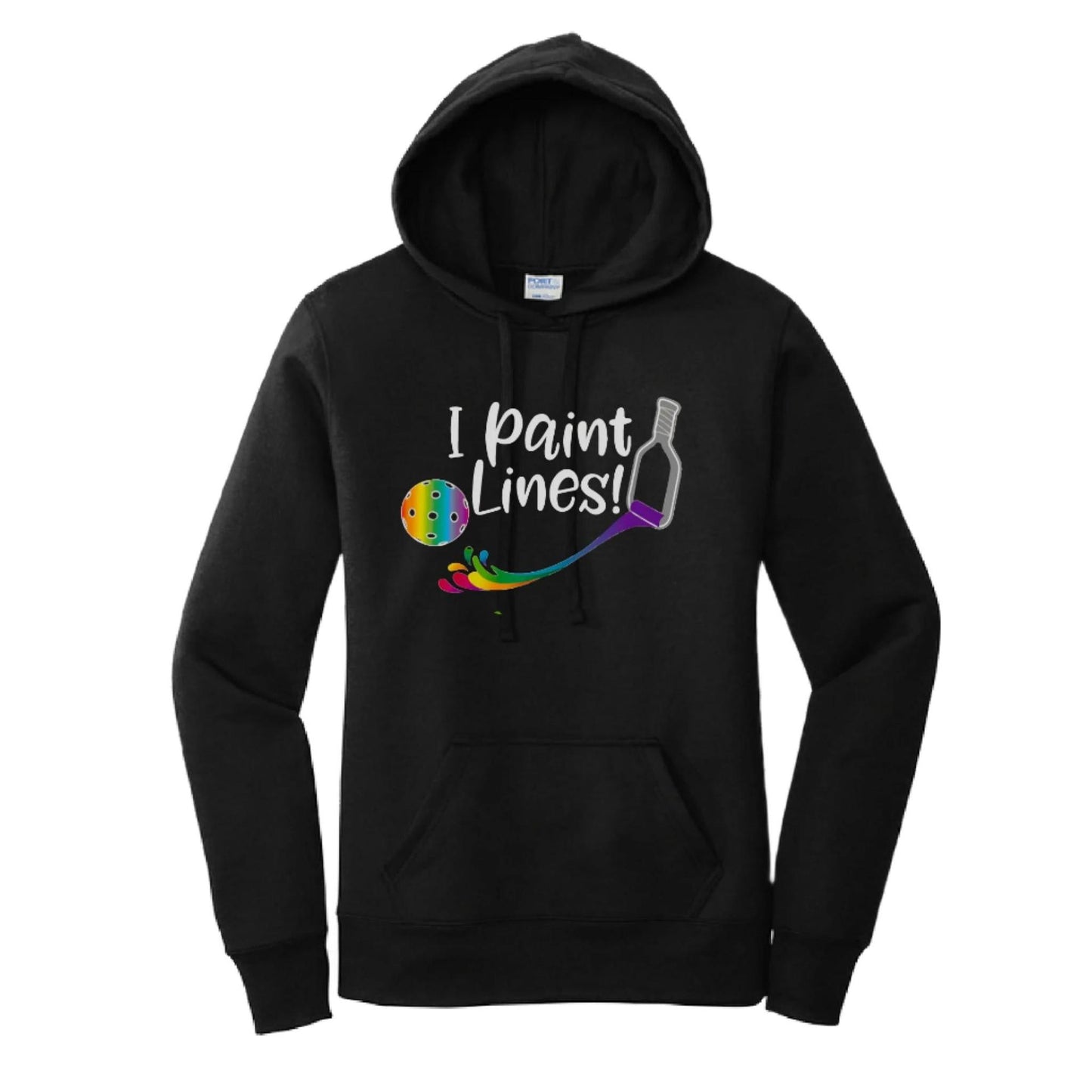 I Paint Pickleball Lines | Women’s Fitted Hoodie Pickleball Sweatshirt | 50% Cotton 50% Poly Fleece