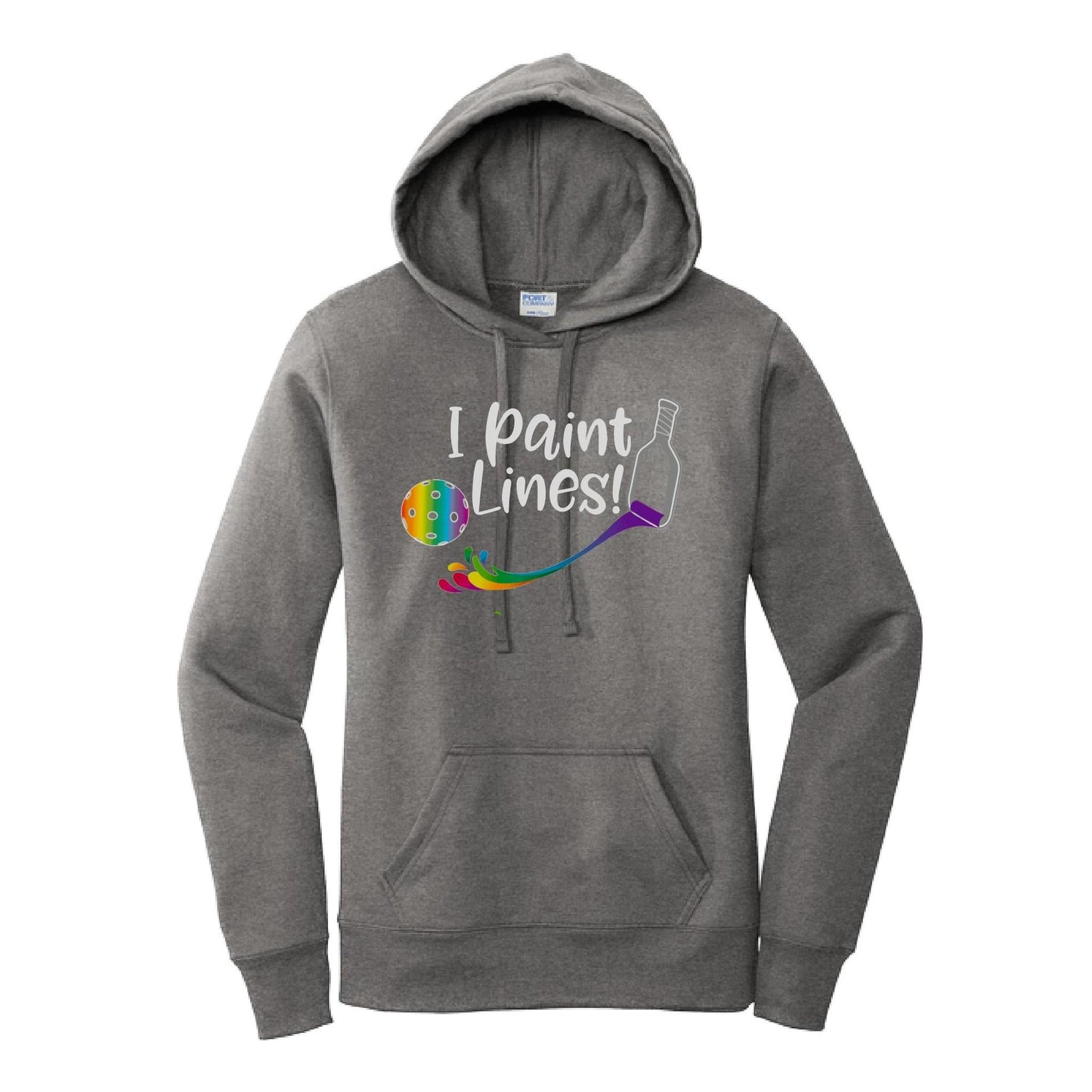 I Paint Pickleball Lines | Women’s Fitted Hoodie Pickleball Sweatshirt | 50% Cotton 50% Poly Fleece