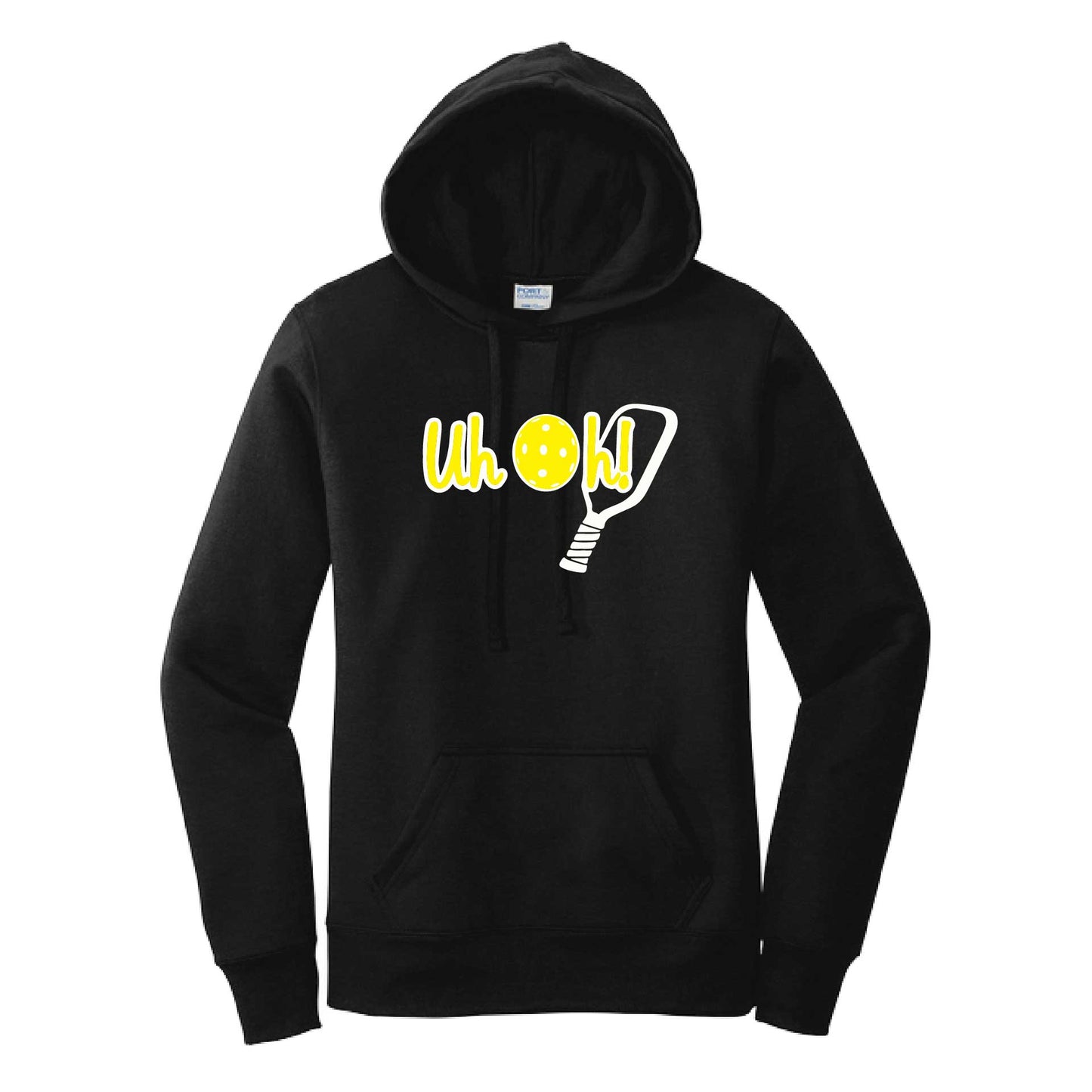 Uh Oh! | Women’s Fitted Hoodie Pickleball Sweatshirt | 50% Cotton 50% Poly Fleece
