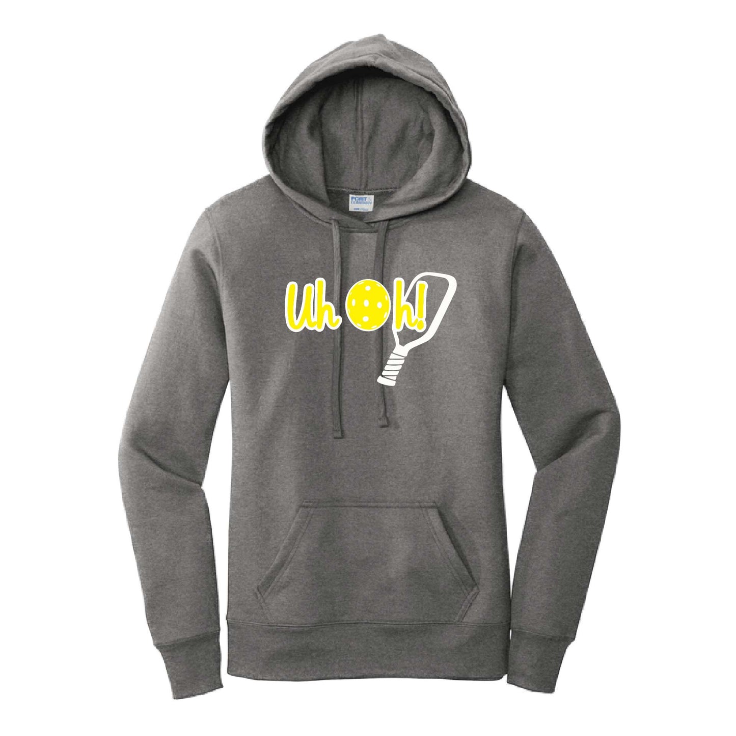 Uh Oh! | Women’s Fitted Hoodie Pickleball Sweatshirt | 50% Cotton 50% Poly Fleece