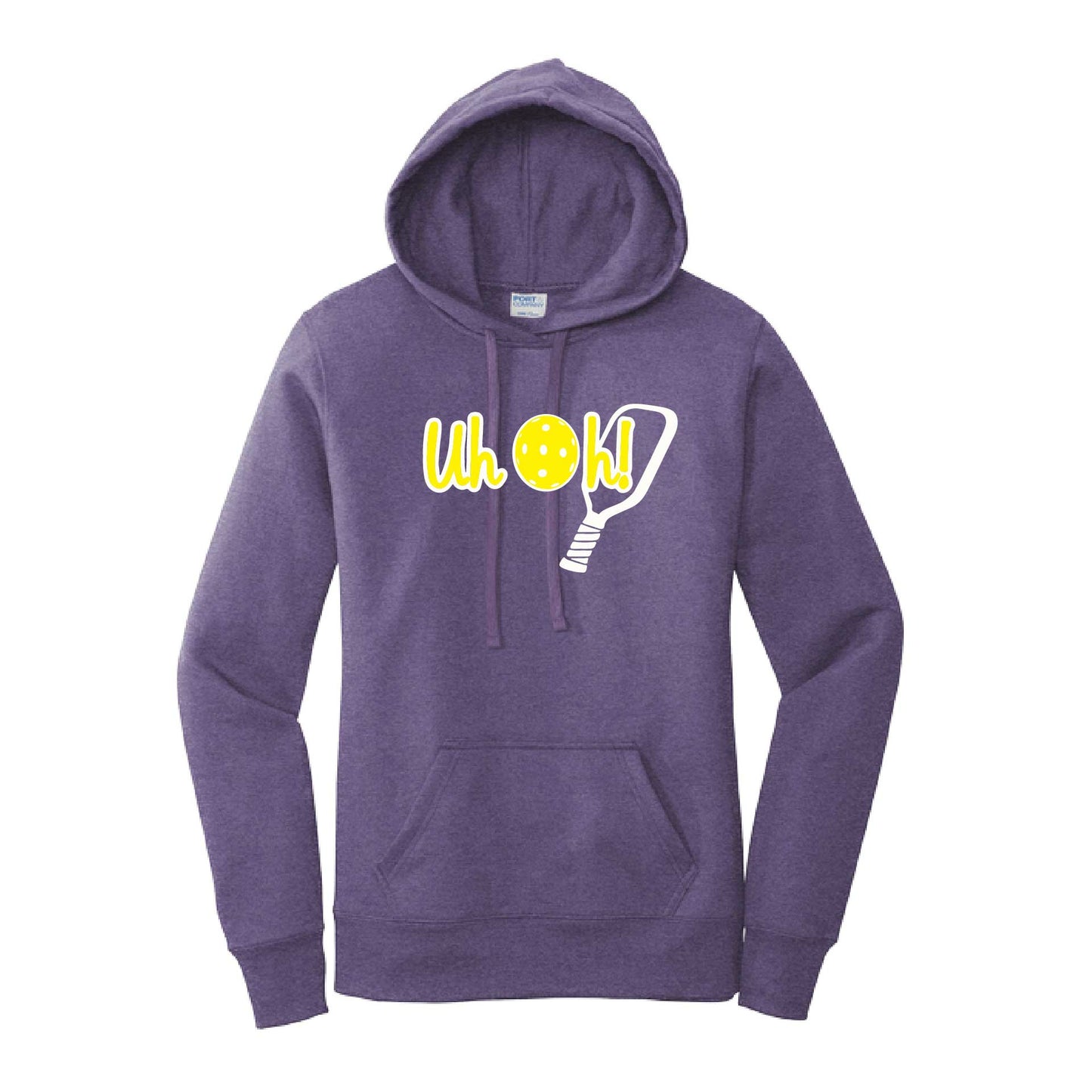Uh Oh! | Women’s Fitted Hoodie Pickleball Sweatshirt | 50% Cotton 50% Poly Fleece