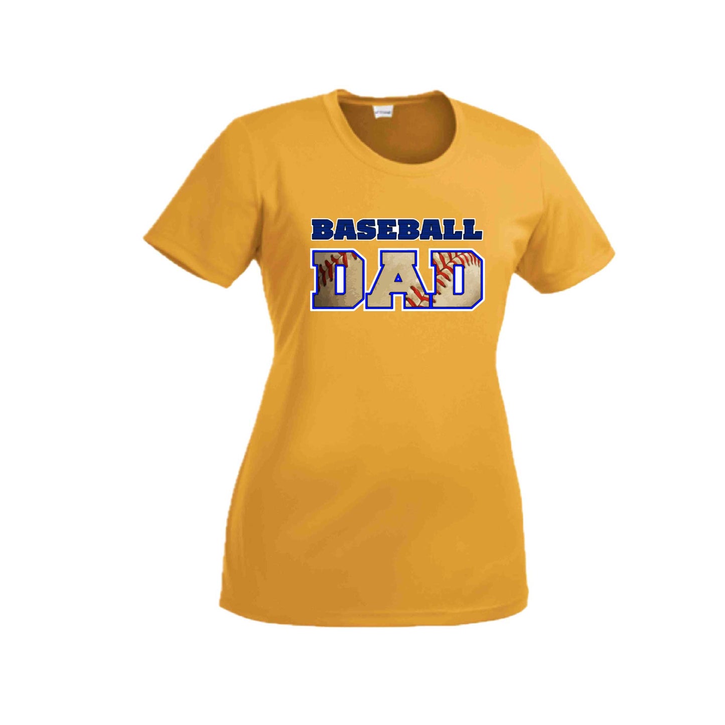 Baseball Dad | Women’s Short Sleeve Crewneck Baseball T-Shirts | 100% Polyester