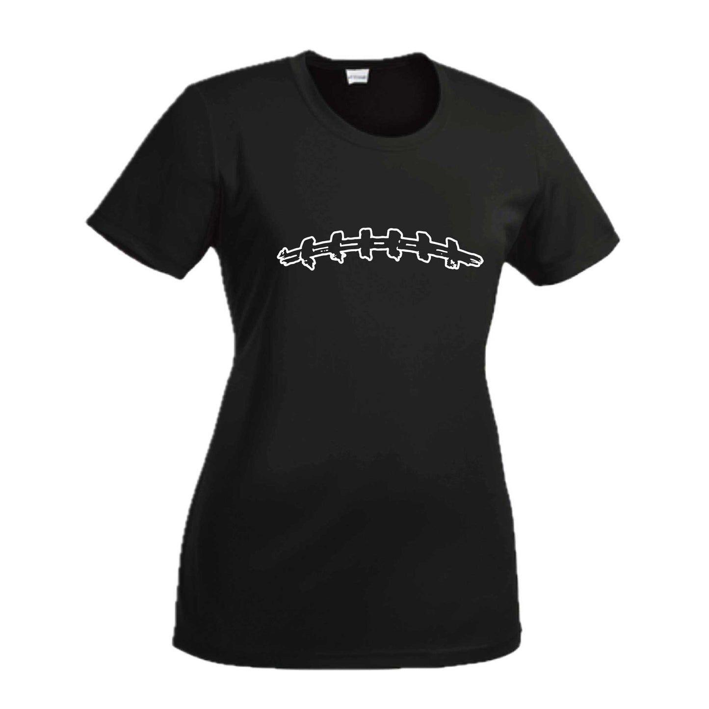 Football Laces | Women’s Short Sleeve Crewneck Football T-Shirts | 100% Polyester