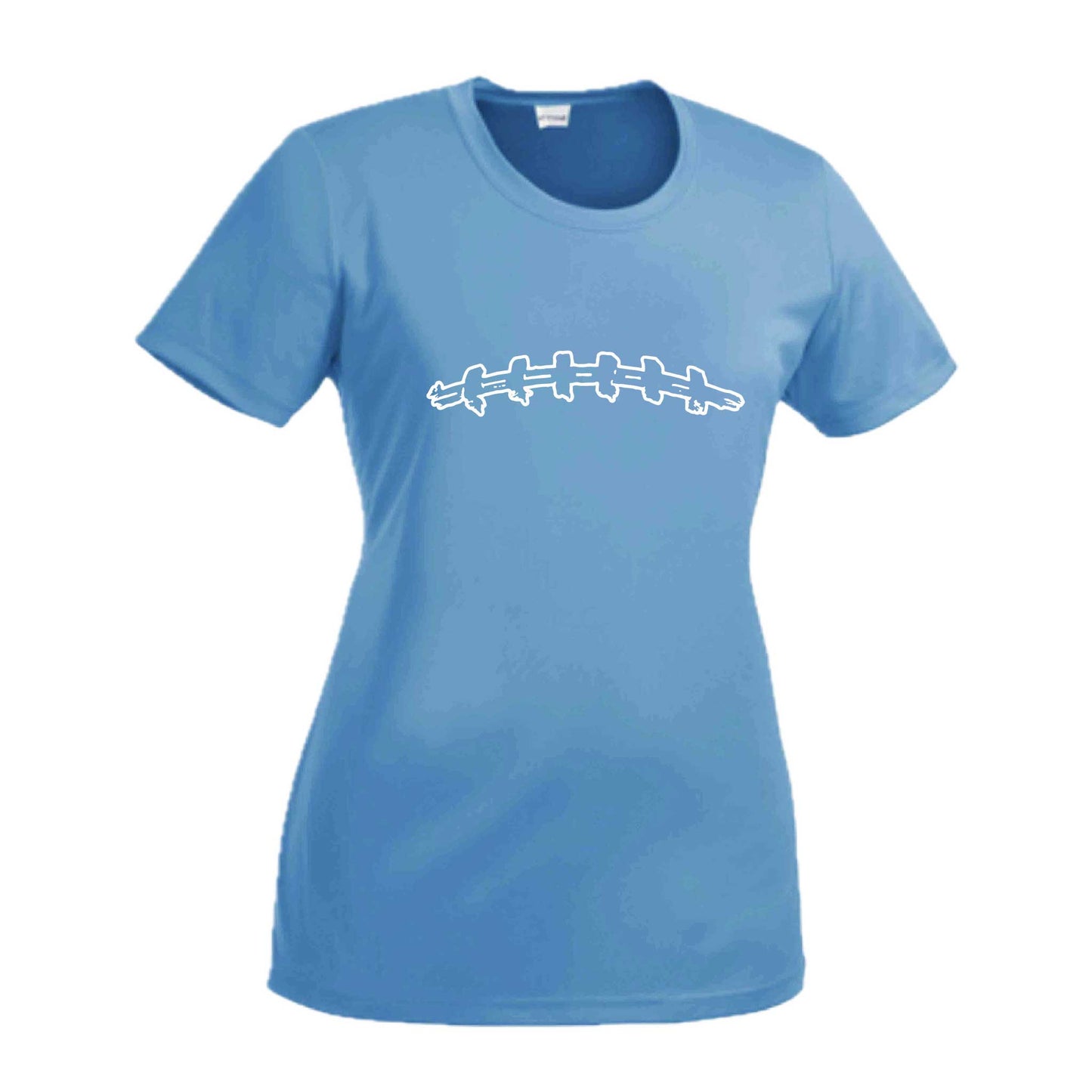 Football Laces | Women’s Short Sleeve Crewneck Football T-Shirts | 100% Polyester