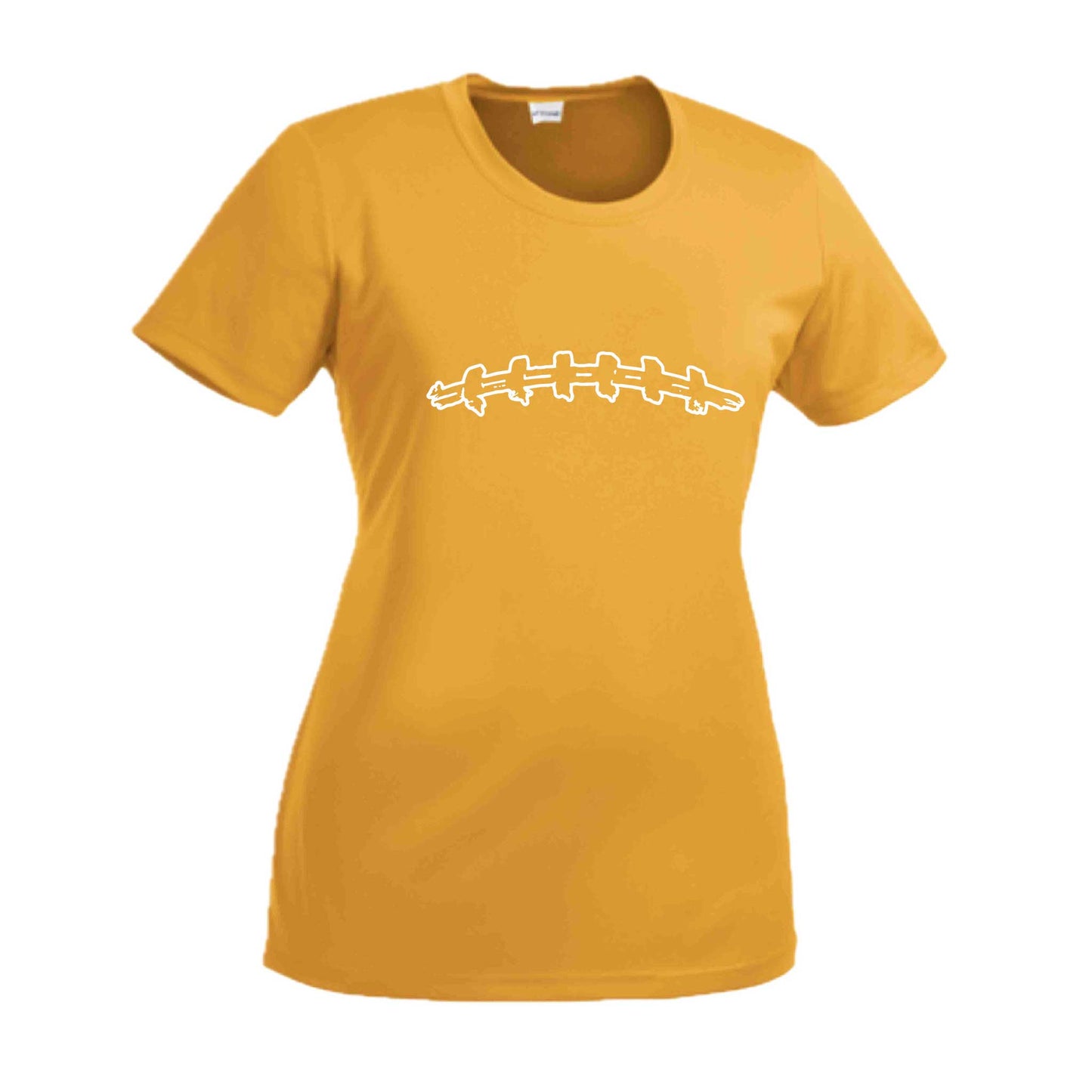 Football Laces | Women’s Short Sleeve Crewneck Football T-Shirts | 100% Polyester