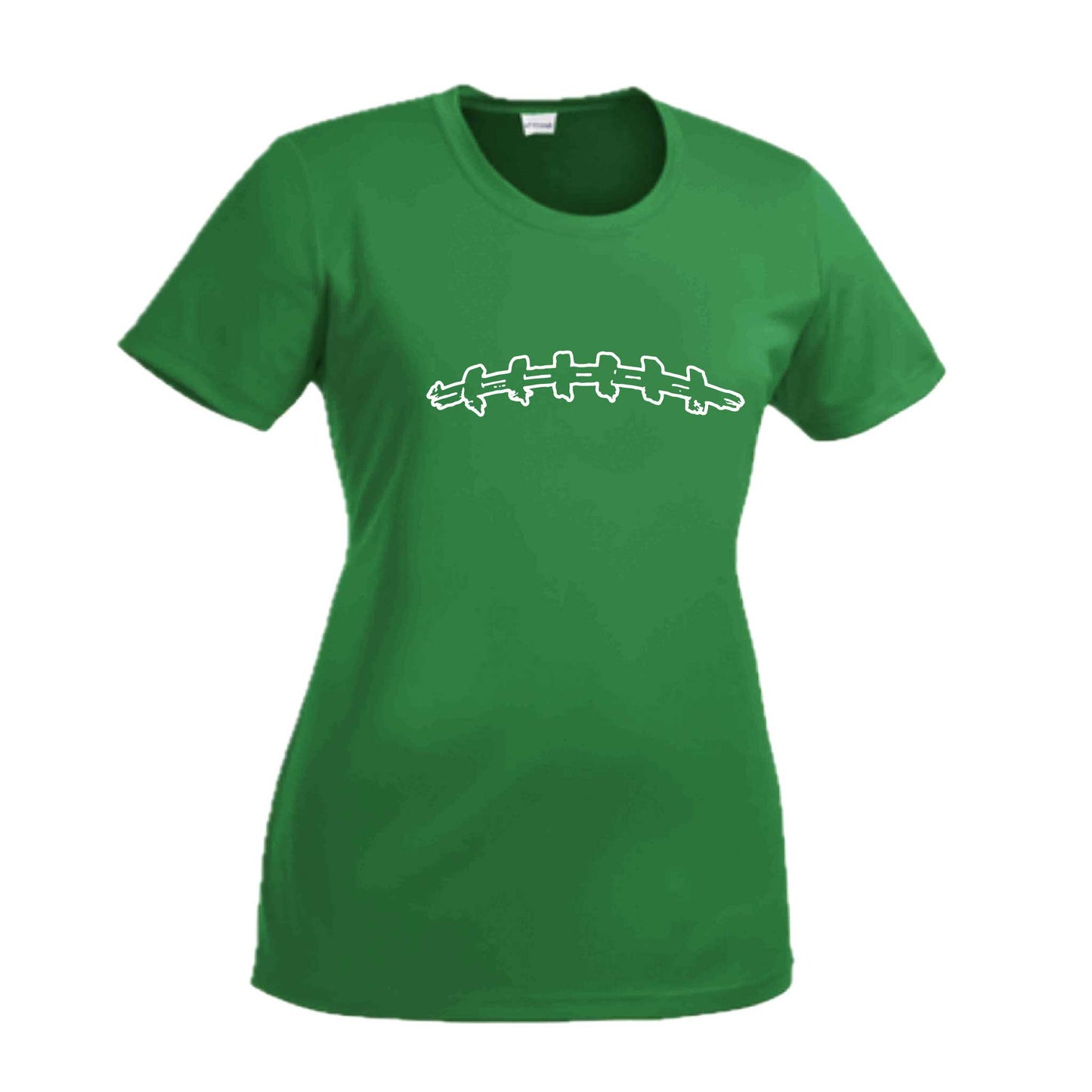 Football Laces | Women’s Short Sleeve Crewneck Football T-Shirts | 100% Polyester