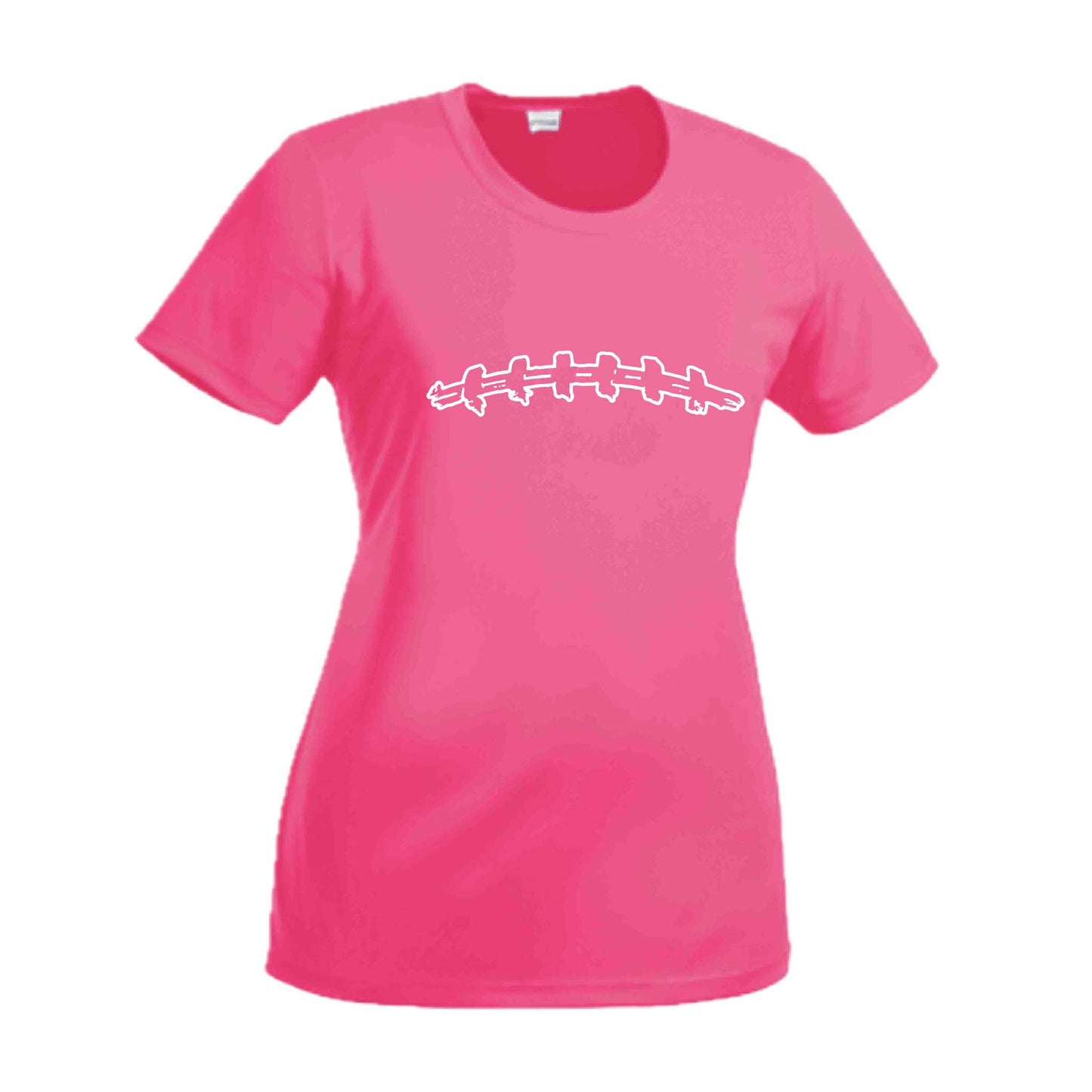 Football Laces | Women’s Short Sleeve Crewneck Football T-Shirts | 100% Polyester