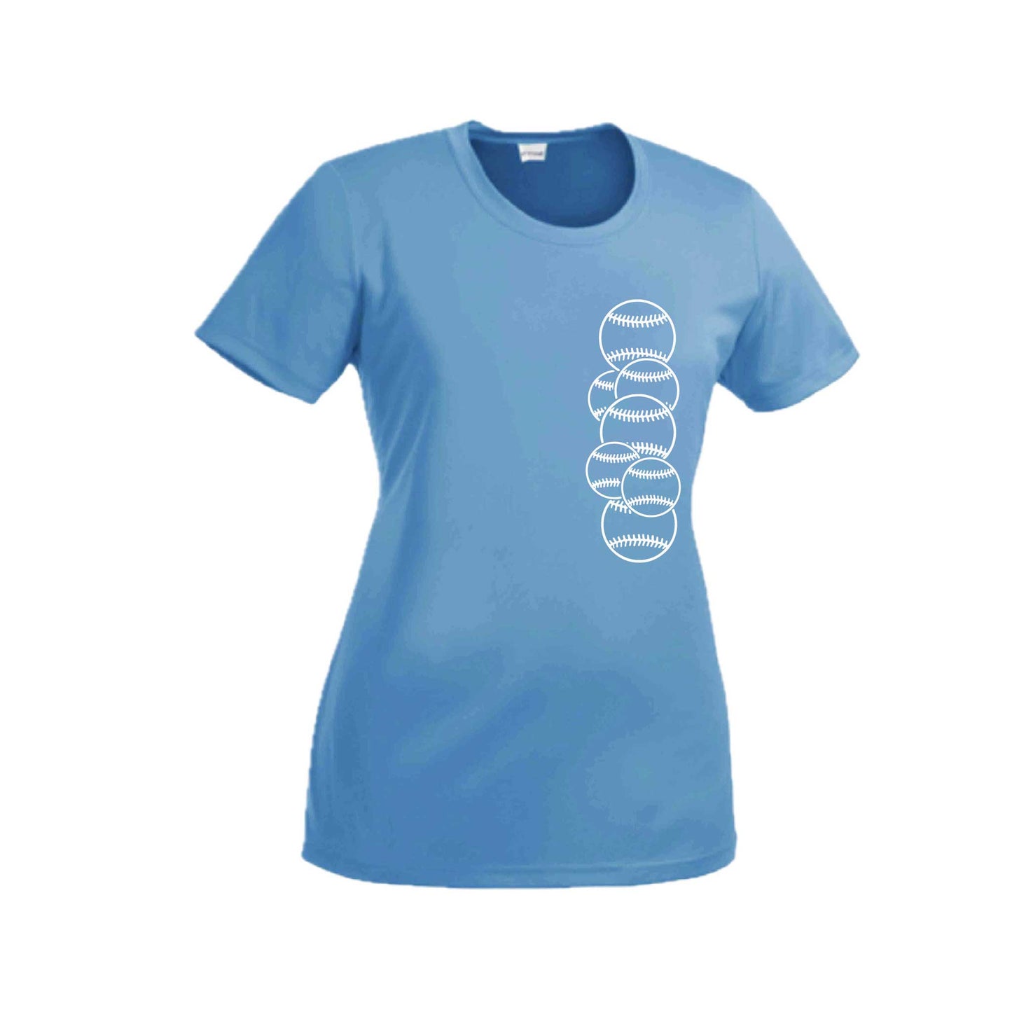 Full Count | Women’s Short Sleeve Crewneck Baseball T-Shirts | 100% Polyester