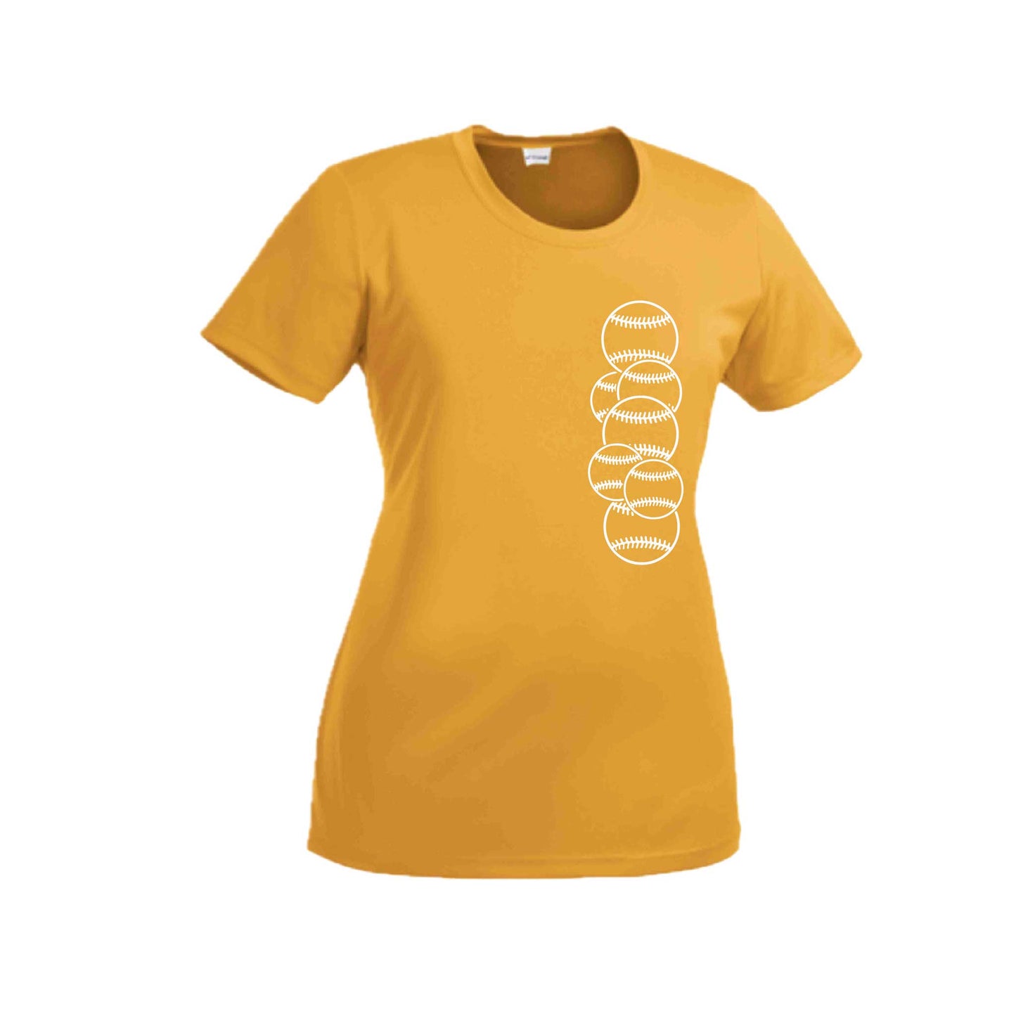Full Count | Women’s Short Sleeve Crewneck Baseball T-Shirts | 100% Polyester