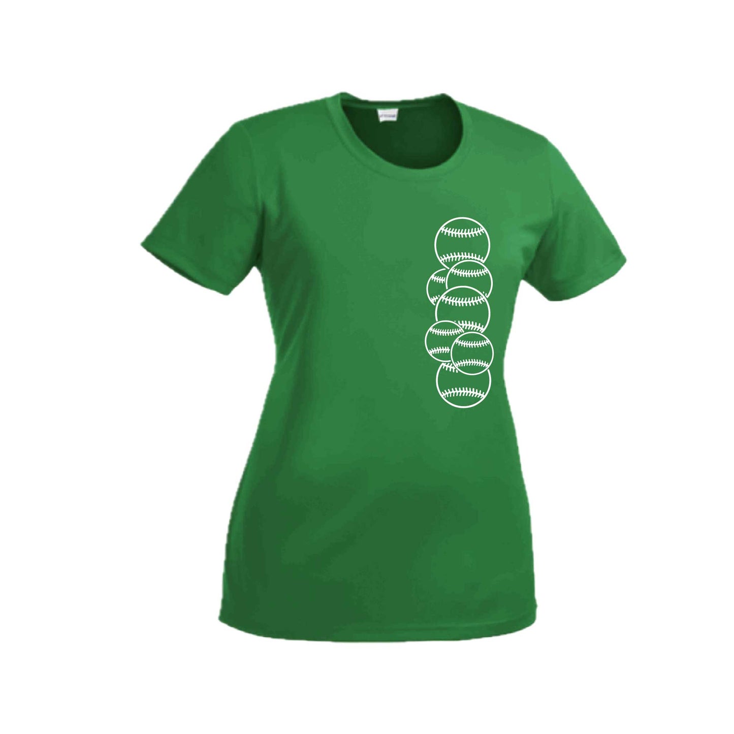 Full Count | Women’s Short Sleeve Crewneck Baseball T-Shirts | 100% Polyester