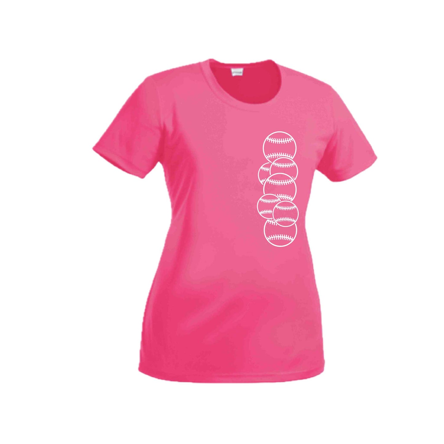 Full Count | Women’s Short Sleeve Crewneck Baseball T-Shirts | 100% Polyester