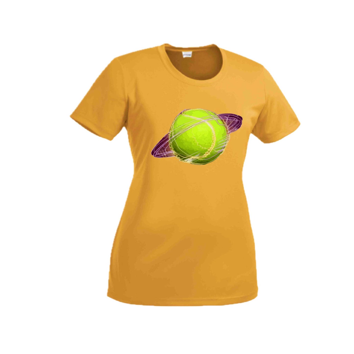 Galactic Tennis | Women’s Short Sleeve Crewneck Tennis T-Shirts | 100% Polyester