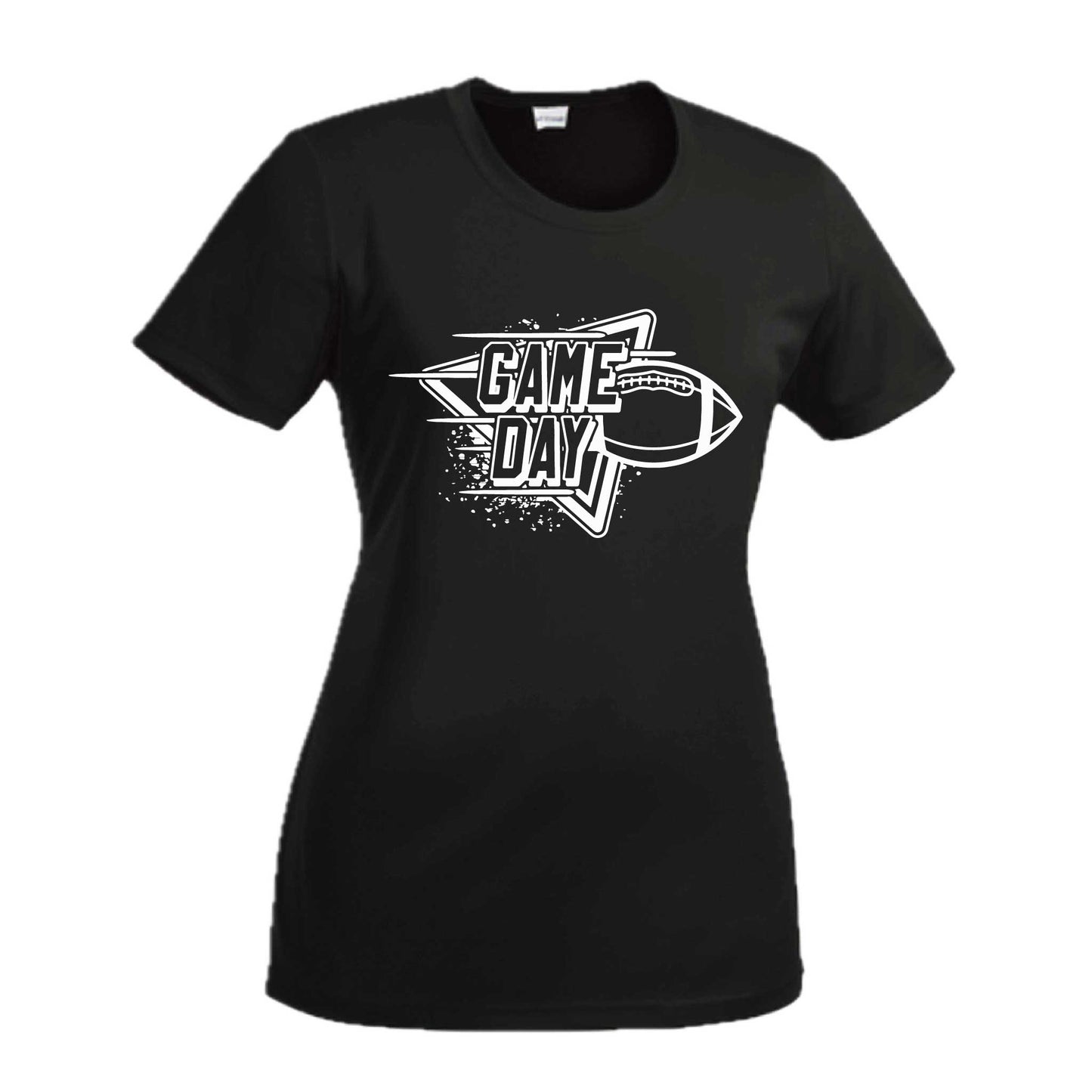 Football Game Day | Women’s Short Sleeve Crewneck Football T-Shirts | 100% Polyester