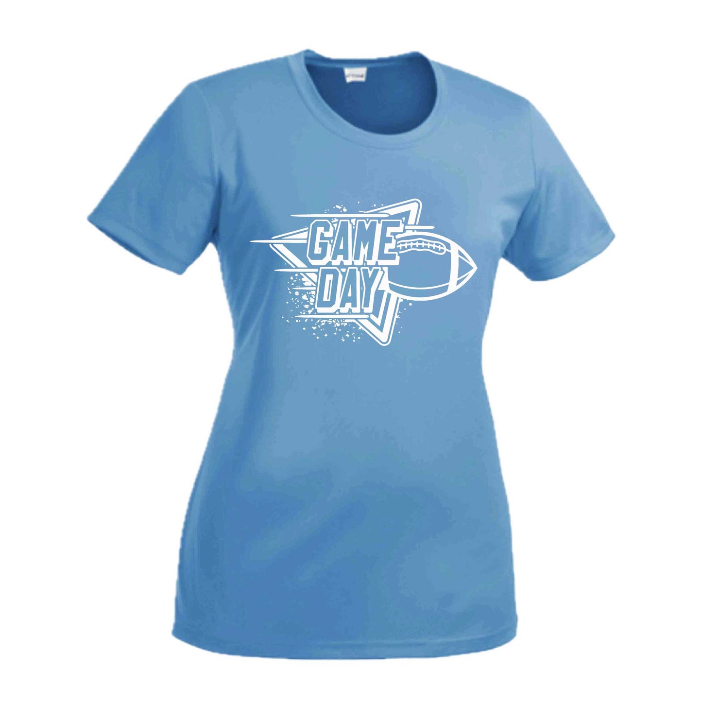 Football Game Day | Women’s Short Sleeve Crewneck Football T-Shirts | 100% Polyester